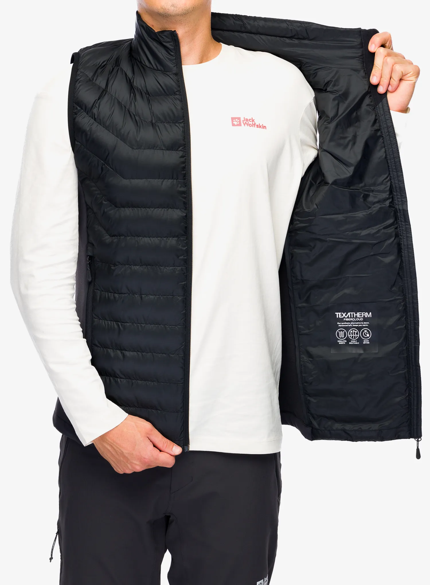Vesta Jack Wolfskin Routeburn Pro Ins Vest - black