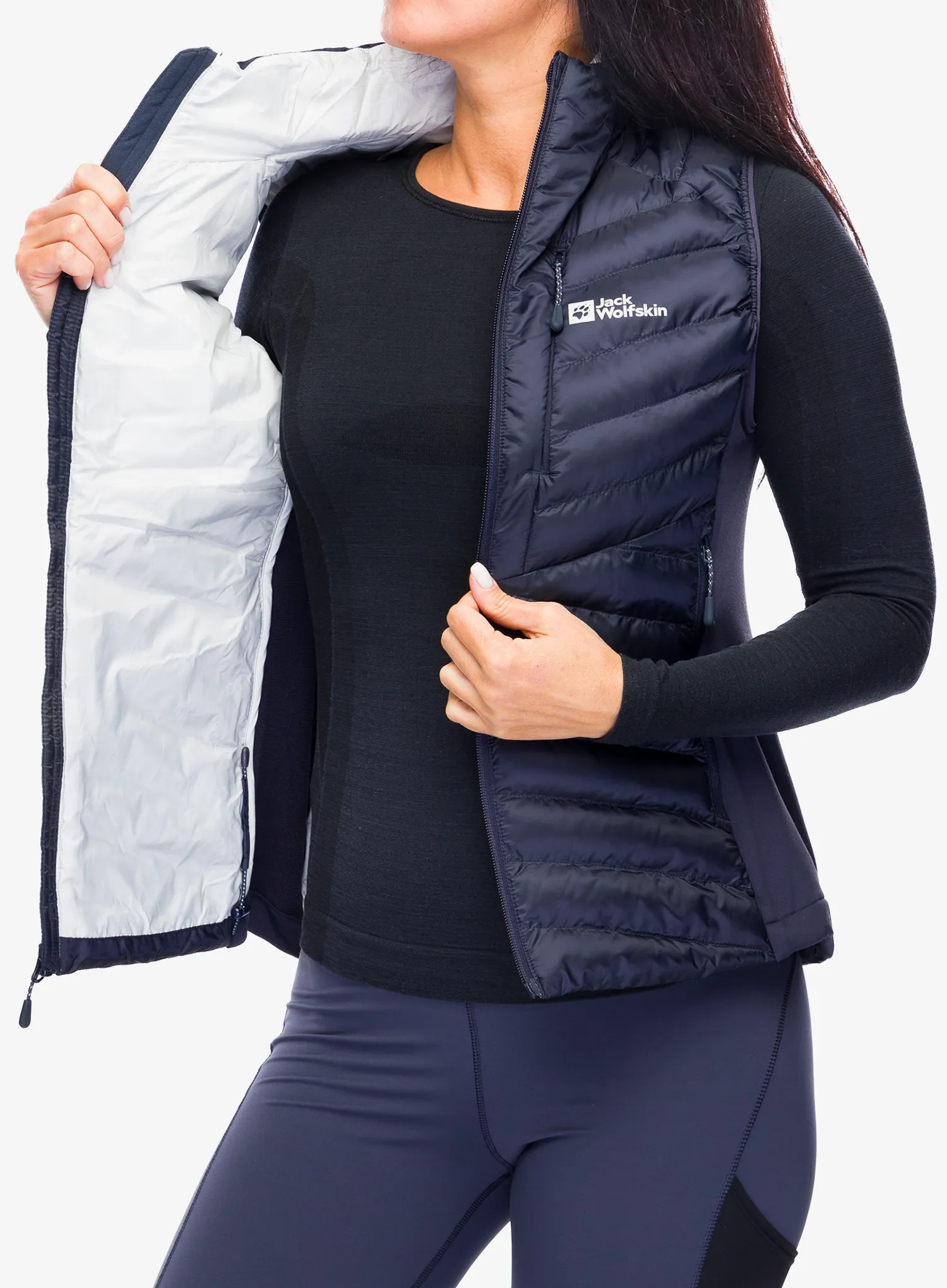 Vesta dámská Jack Wolfskin Routeburn Pro Ins Vest - graphite/cool grey