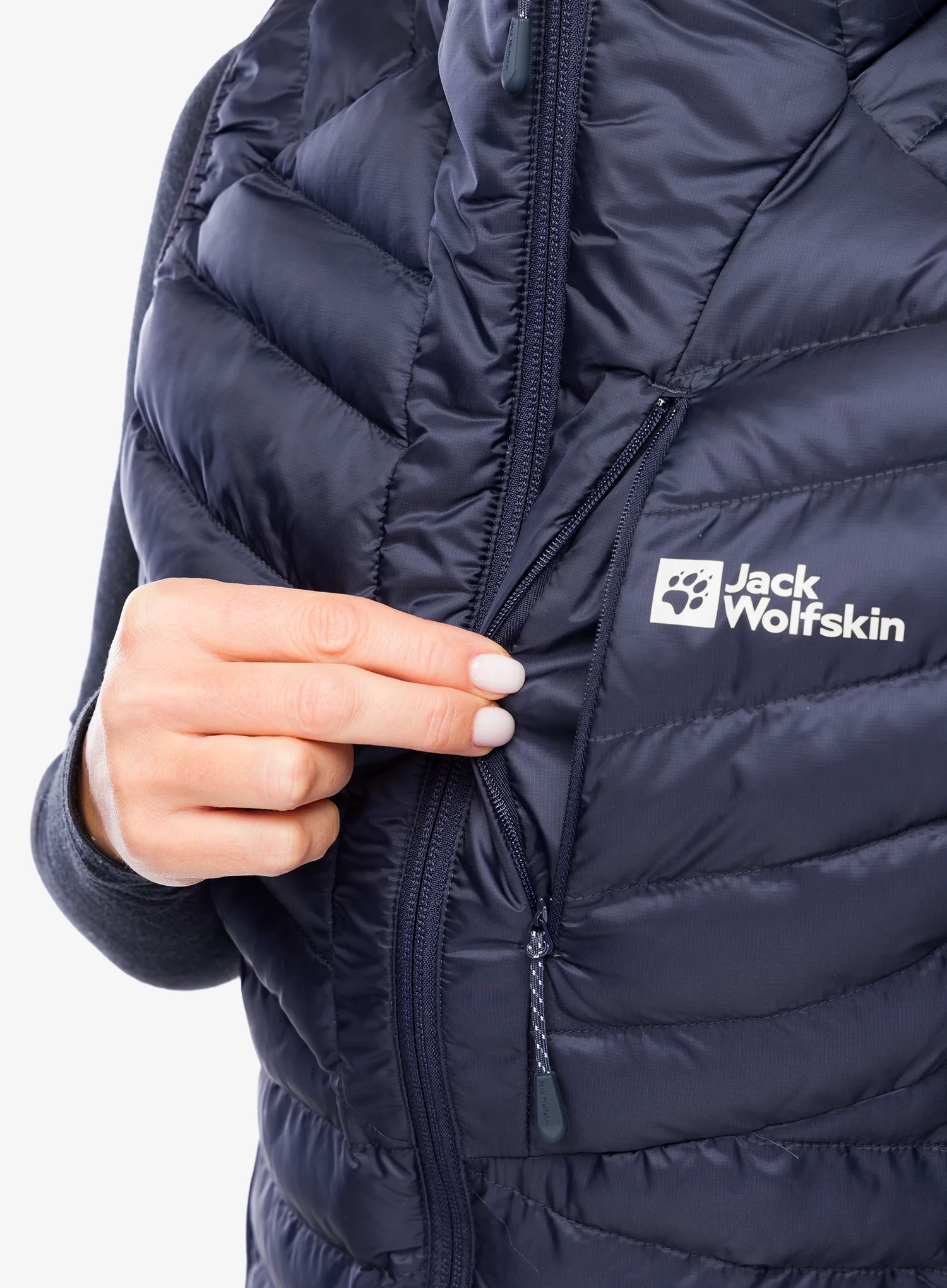 Vesta dámská Jack Wolfskin Routeburn Pro Ins Vest - graphite/cool grey