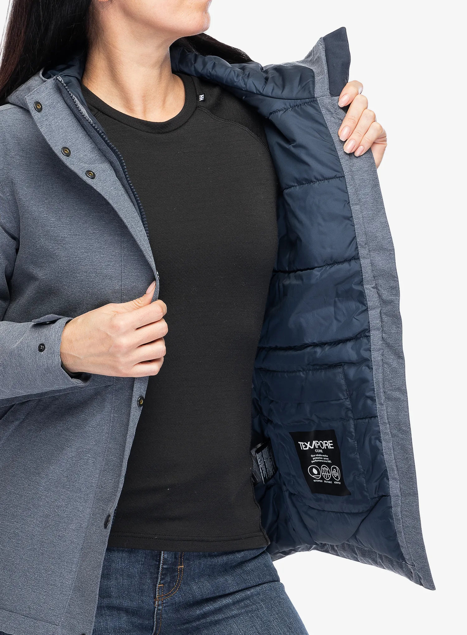 Zateplená bunda dámská Jack Wolfskin Snowy Park Jkt - blue