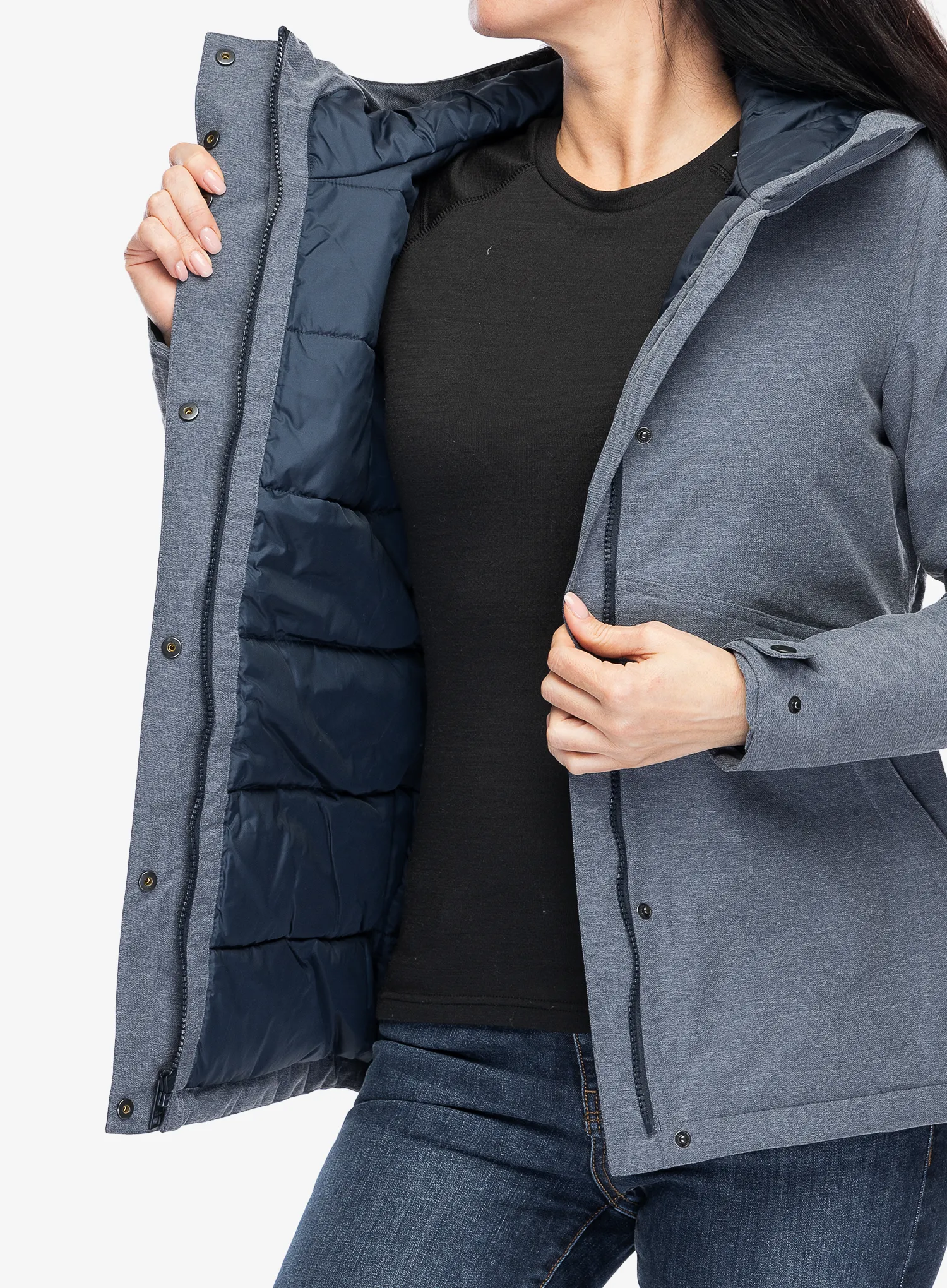 Zateplená bunda dámská Jack Wolfskin Snowy Park Jkt - blue