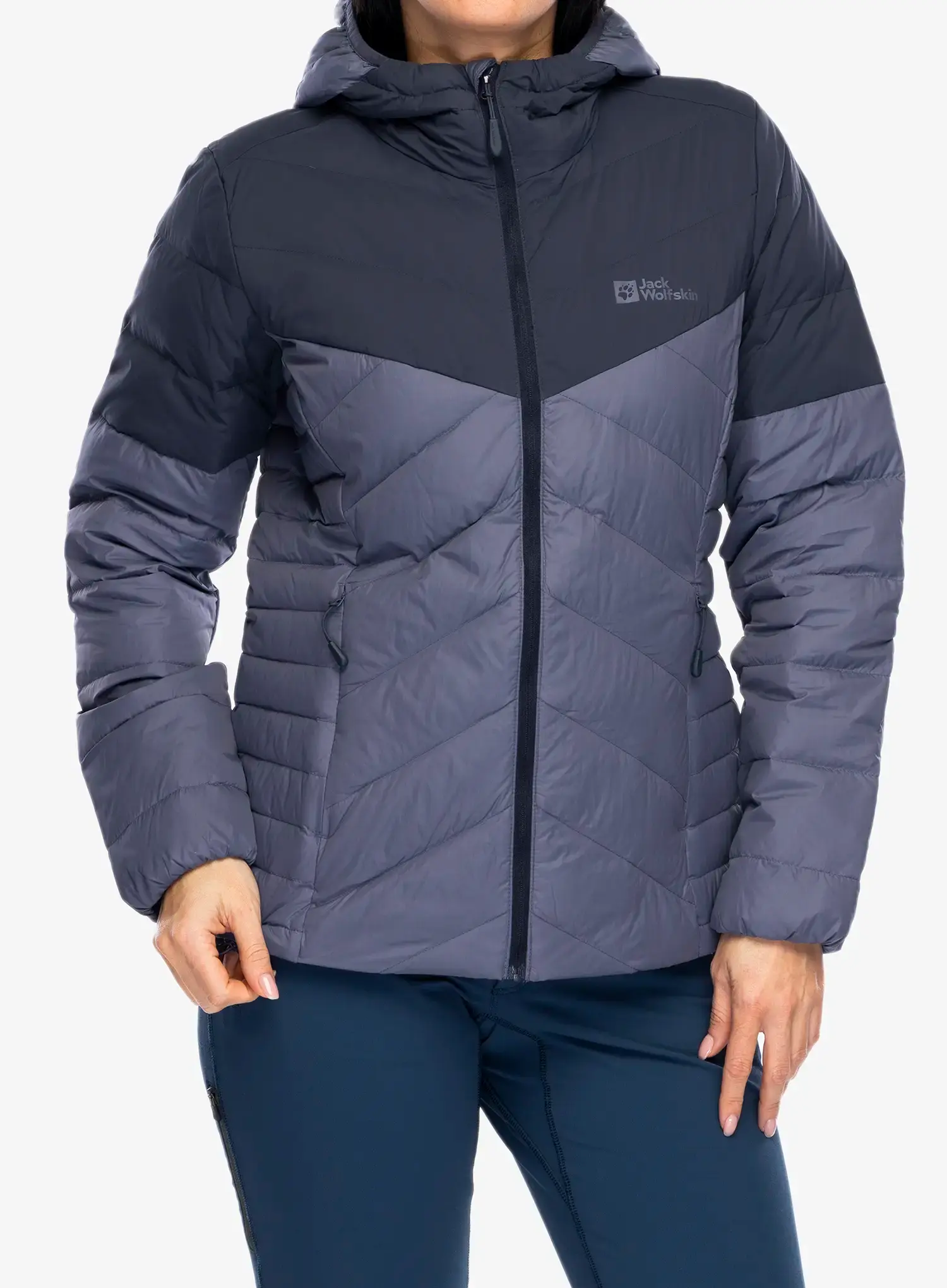 Dámská péřová bunda Jack Wolfskin Tundra Down Hoody - dolphin