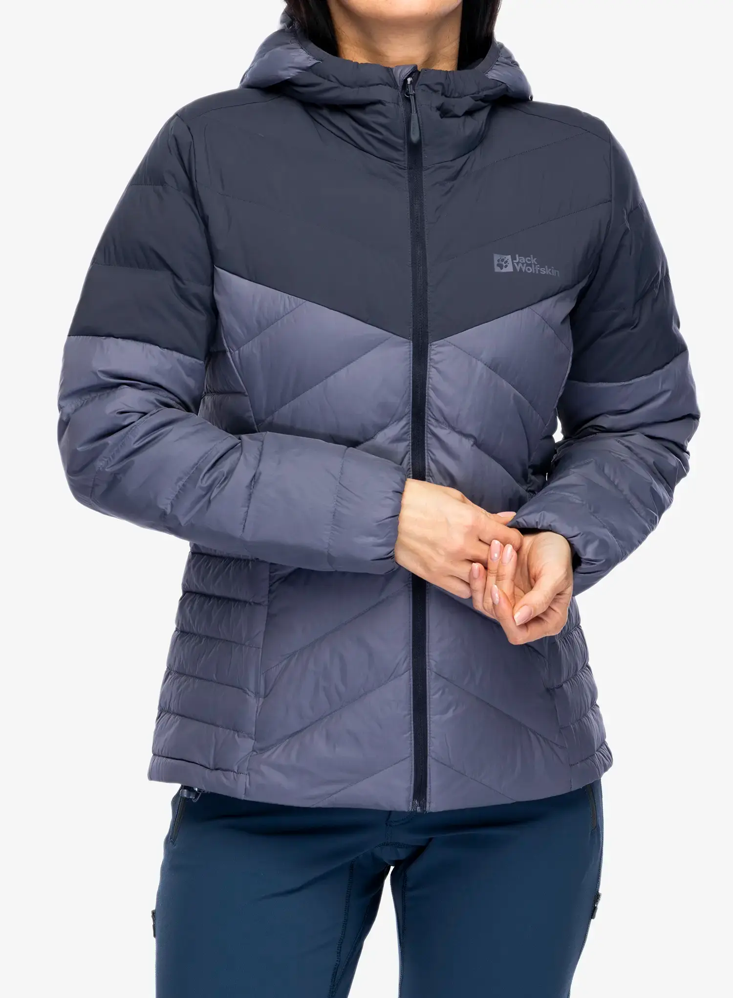 Dámská péřová bunda Jack Wolfskin Tundra Down Hoody - dolphin