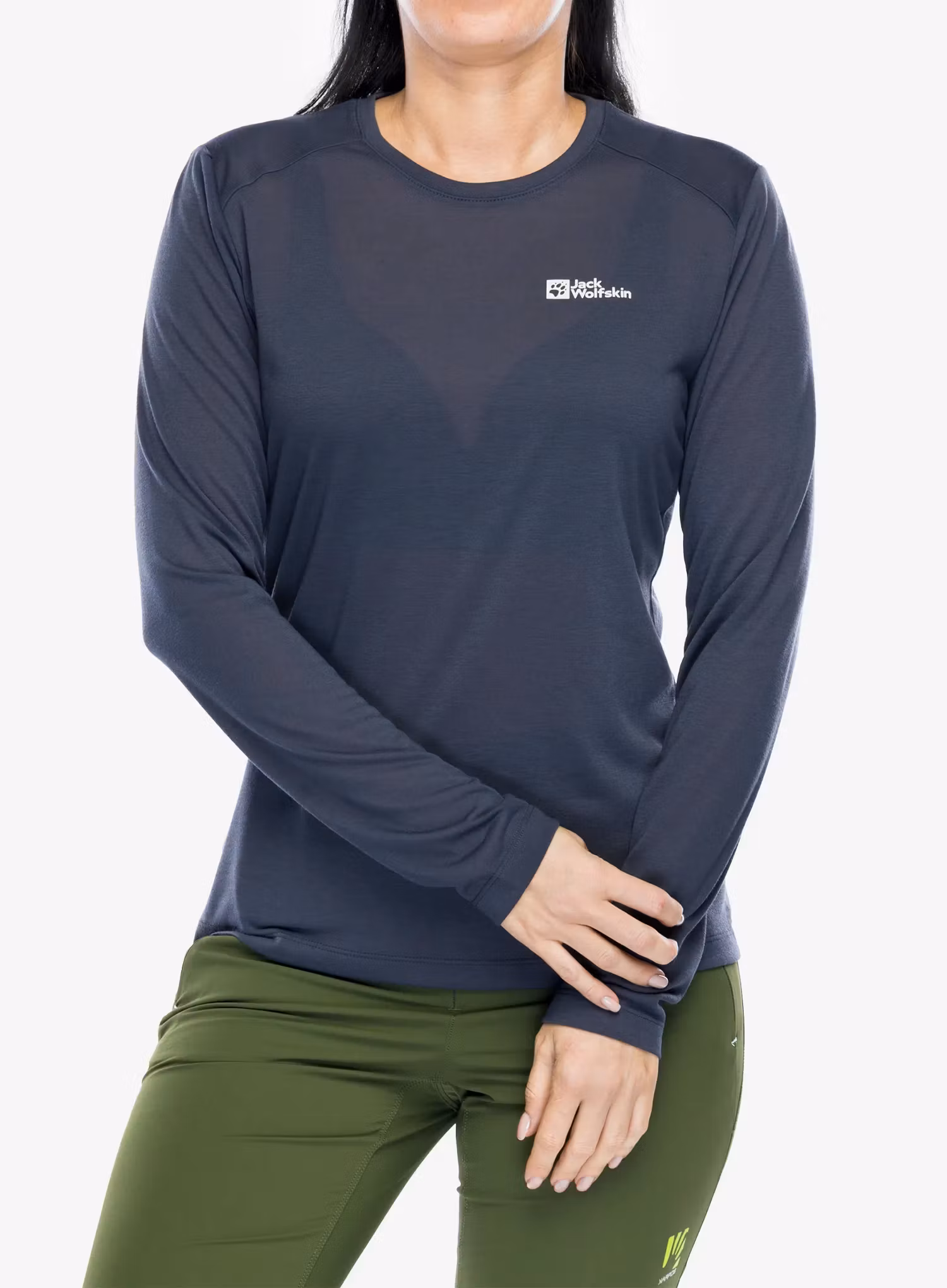 Dámské triko s dlouhým rukávem Jack Wolfskin Vonnan LS T - graphite