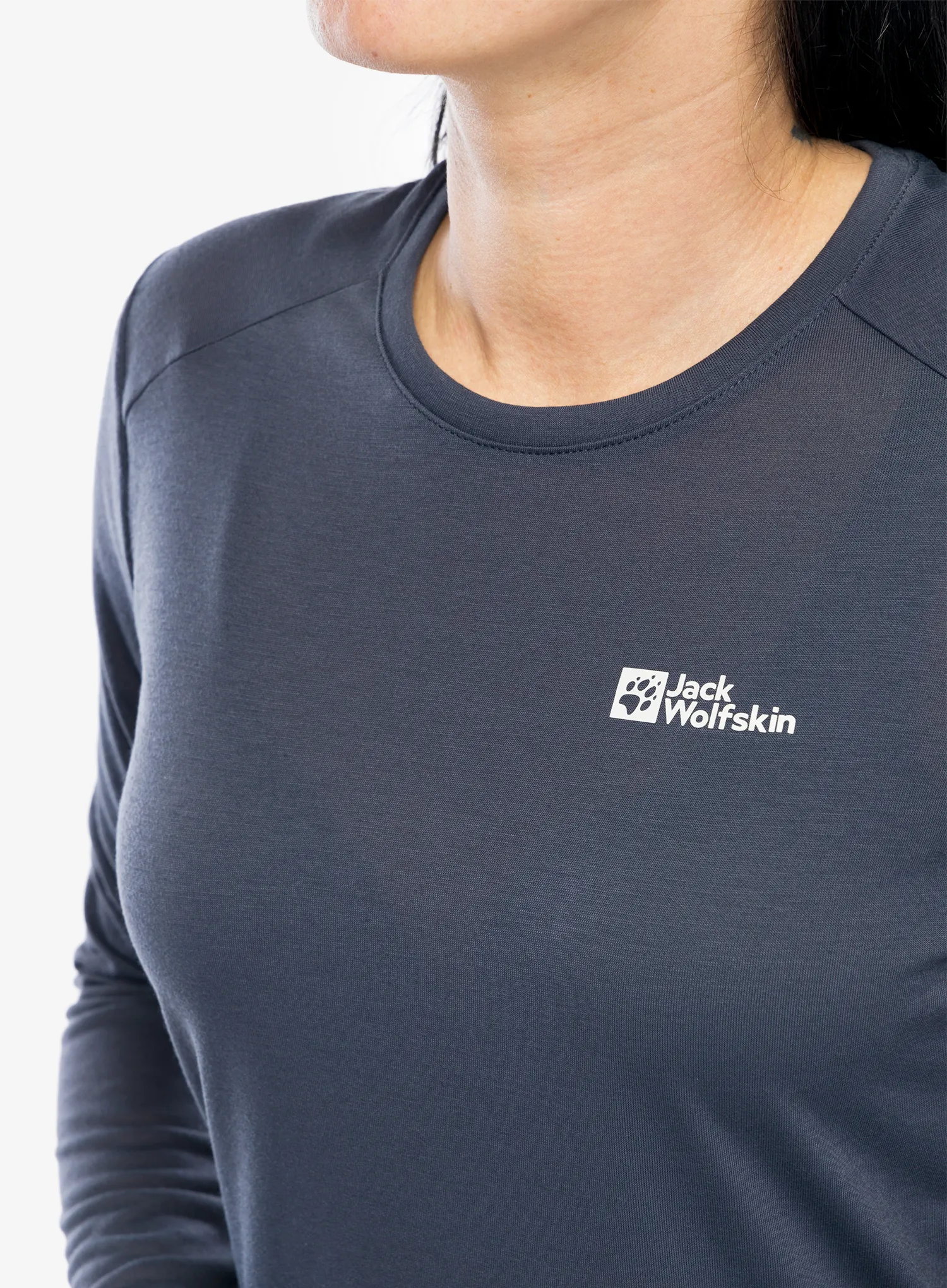 Dámské triko s dlouhým rukávem Jack Wolfskin Vonnan LS T - graphite