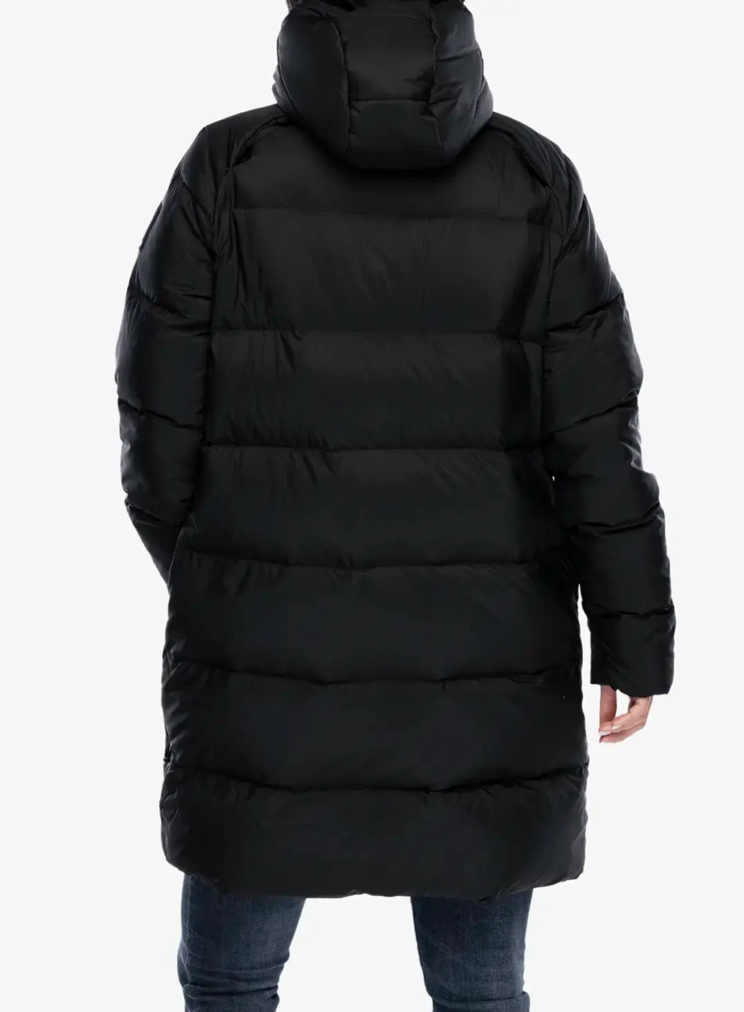 Dámský péřový kabát Jack Wolfskin Wandermood Down Parka - granite black