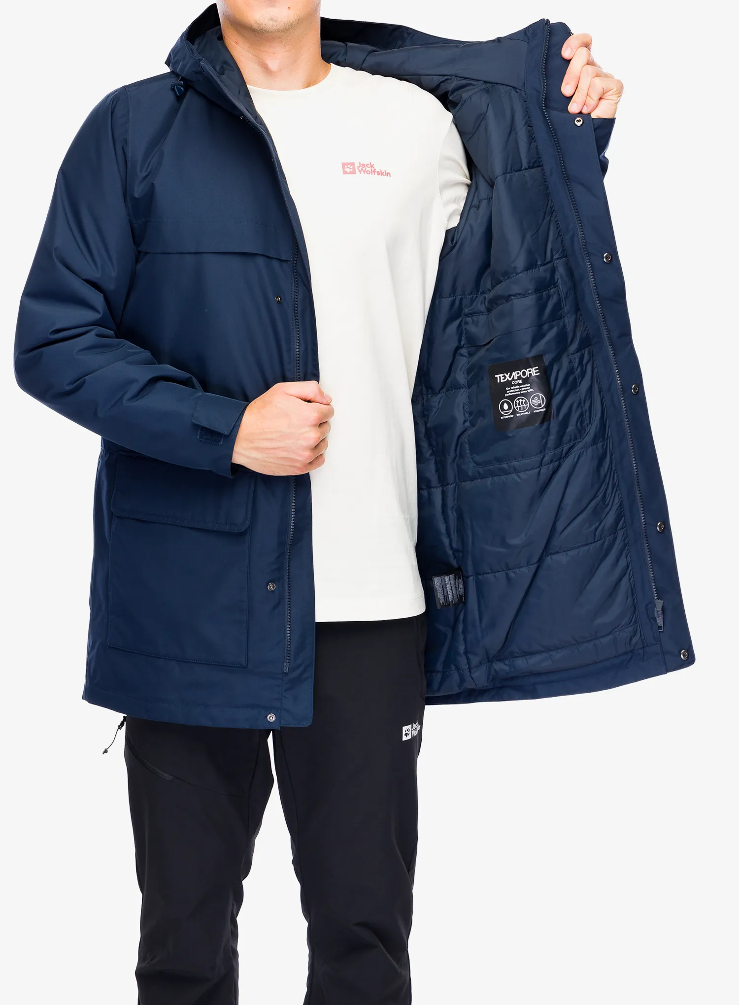 Zateplená bunda Jack Wolfskin Winterlager Parka - night blue