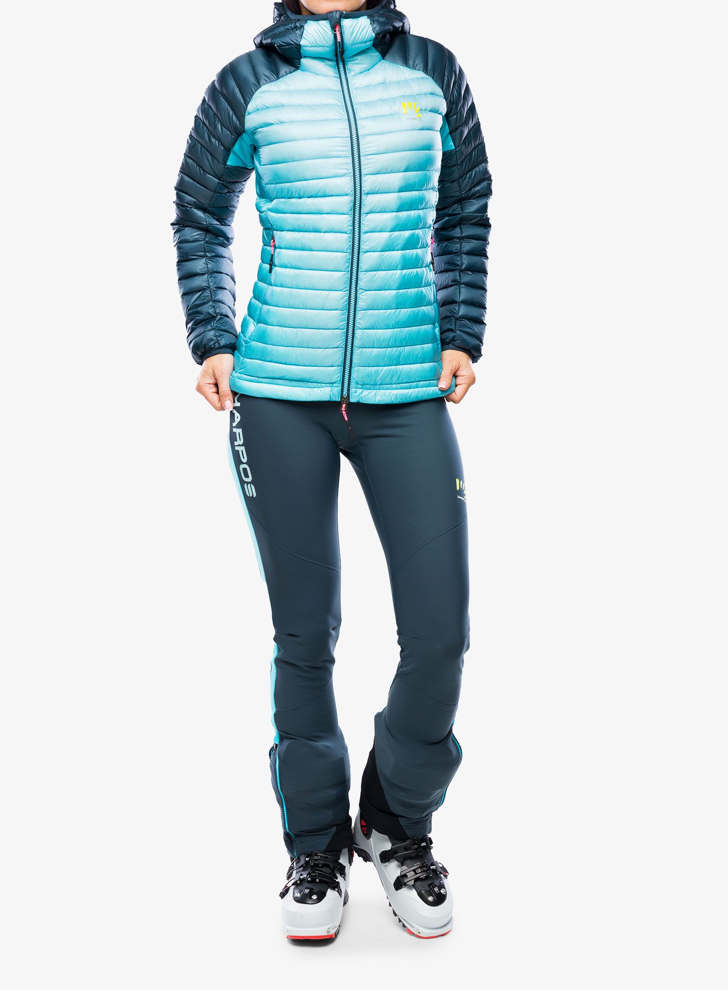 Dámská péřová bunda Karpos Alagna Down Jacket - blue atoll/midnight