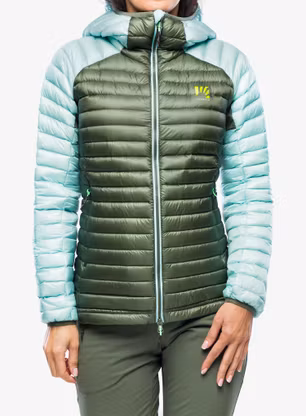 Dámská péřová bunda Karpos Alagna Down Jacket - thyme/aqua sky