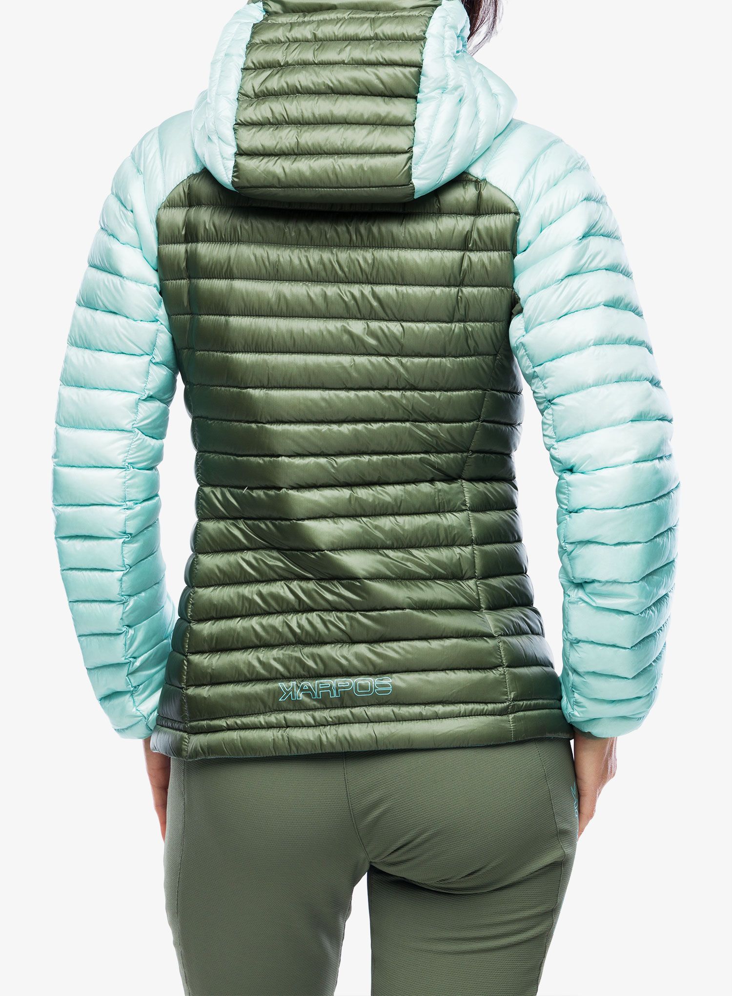 Dámská péřová bunda Karpos Alagna Down Jacket - thyme/aqua sky