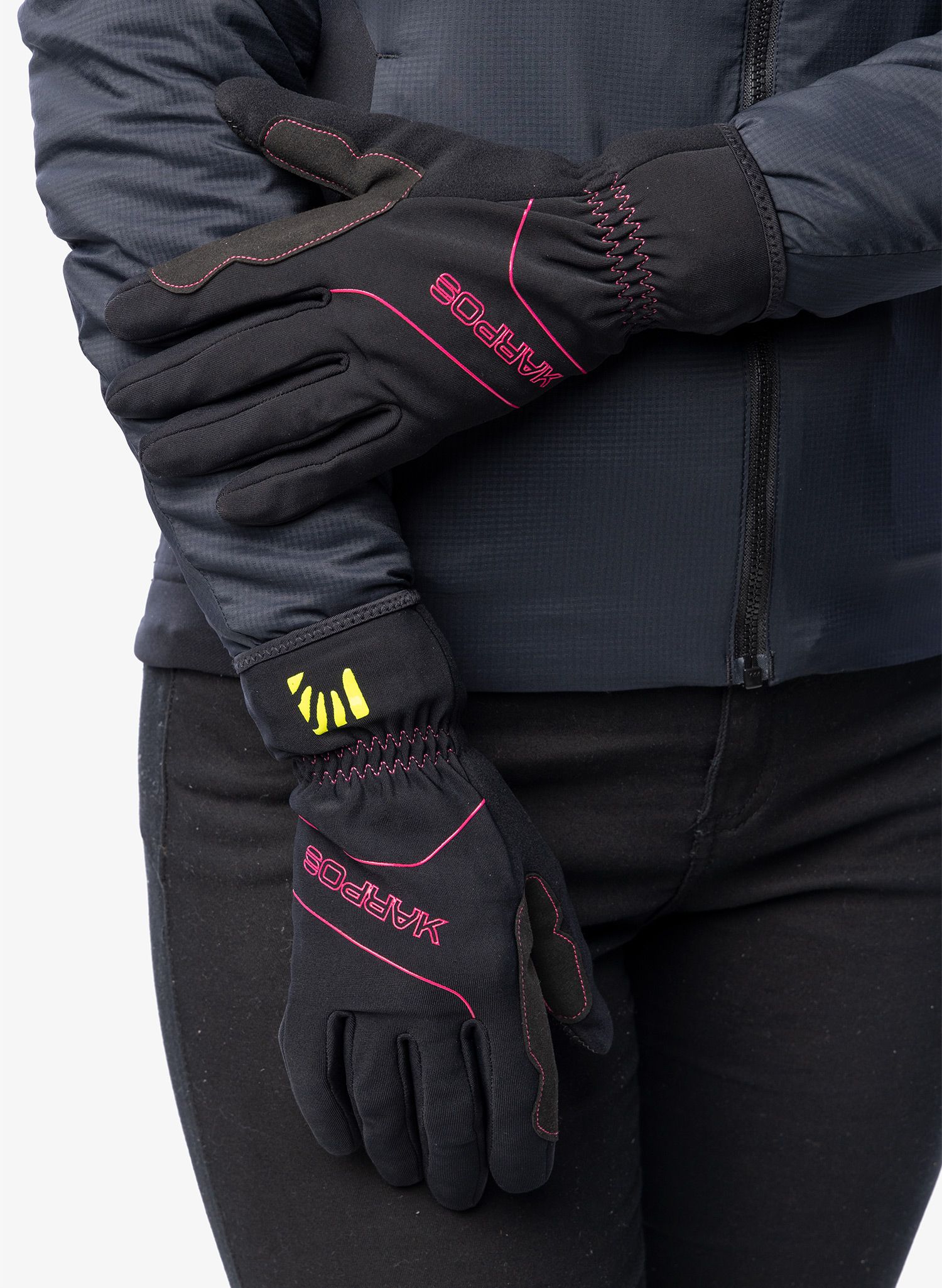 Rukavice na hory Karpos Alagna Glove - black/cabaret