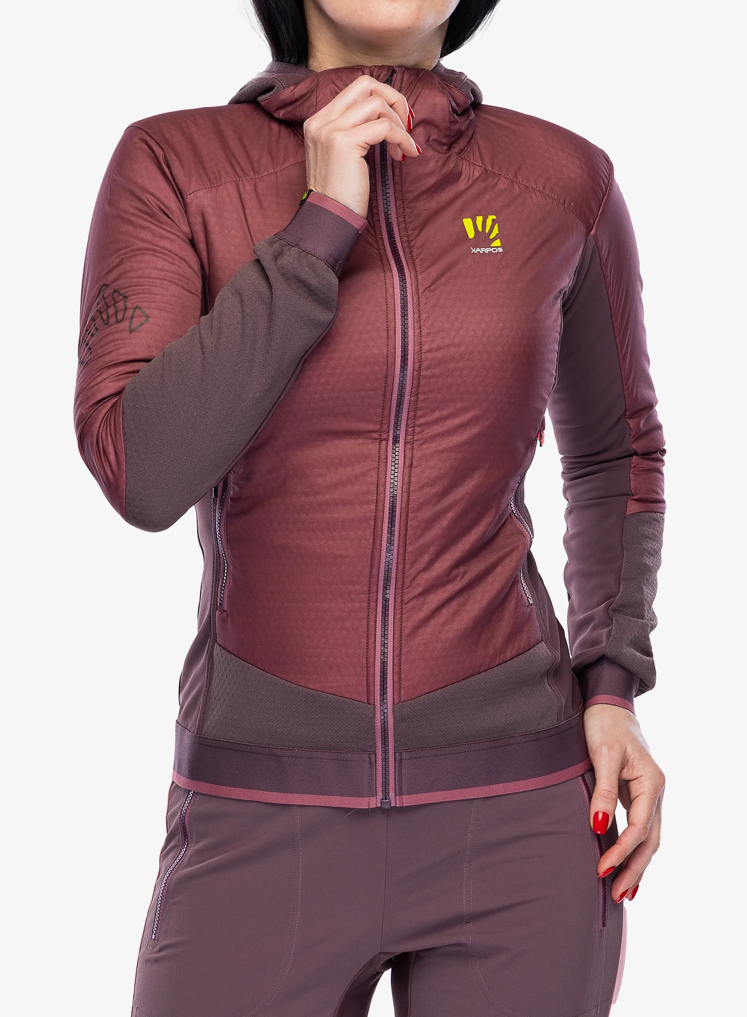 Damska bunda na skialpy Karpos Alagna Plus Evo Jacket - deco rose/huckleberry