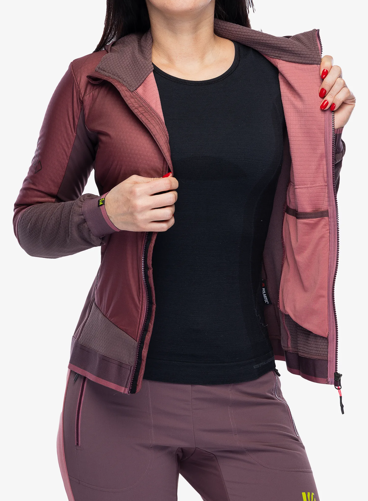 Damska bunda na skialpy Karpos Alagna Plus Evo Jacket - deco rose/huckleberry