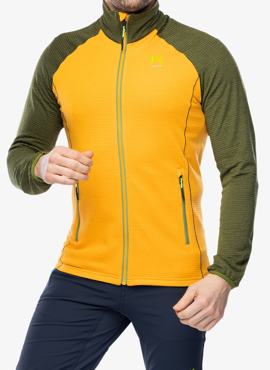 Fleece mikina Karpos Ambrizzola Full-Zip - radiant/cedar green
