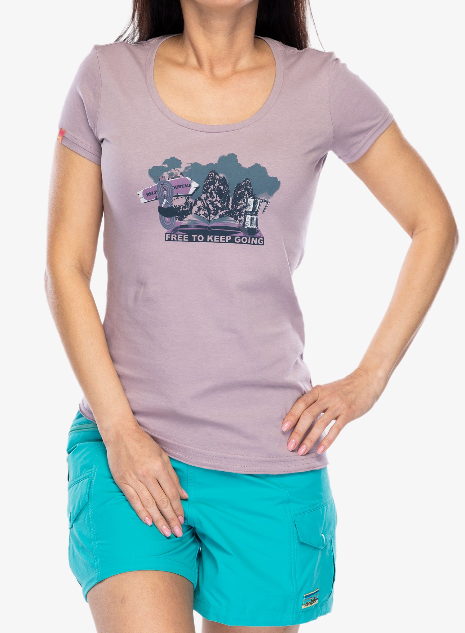 Dámské tričko s potiskem Karpos Anemone Evo T-Shirt - nirvana