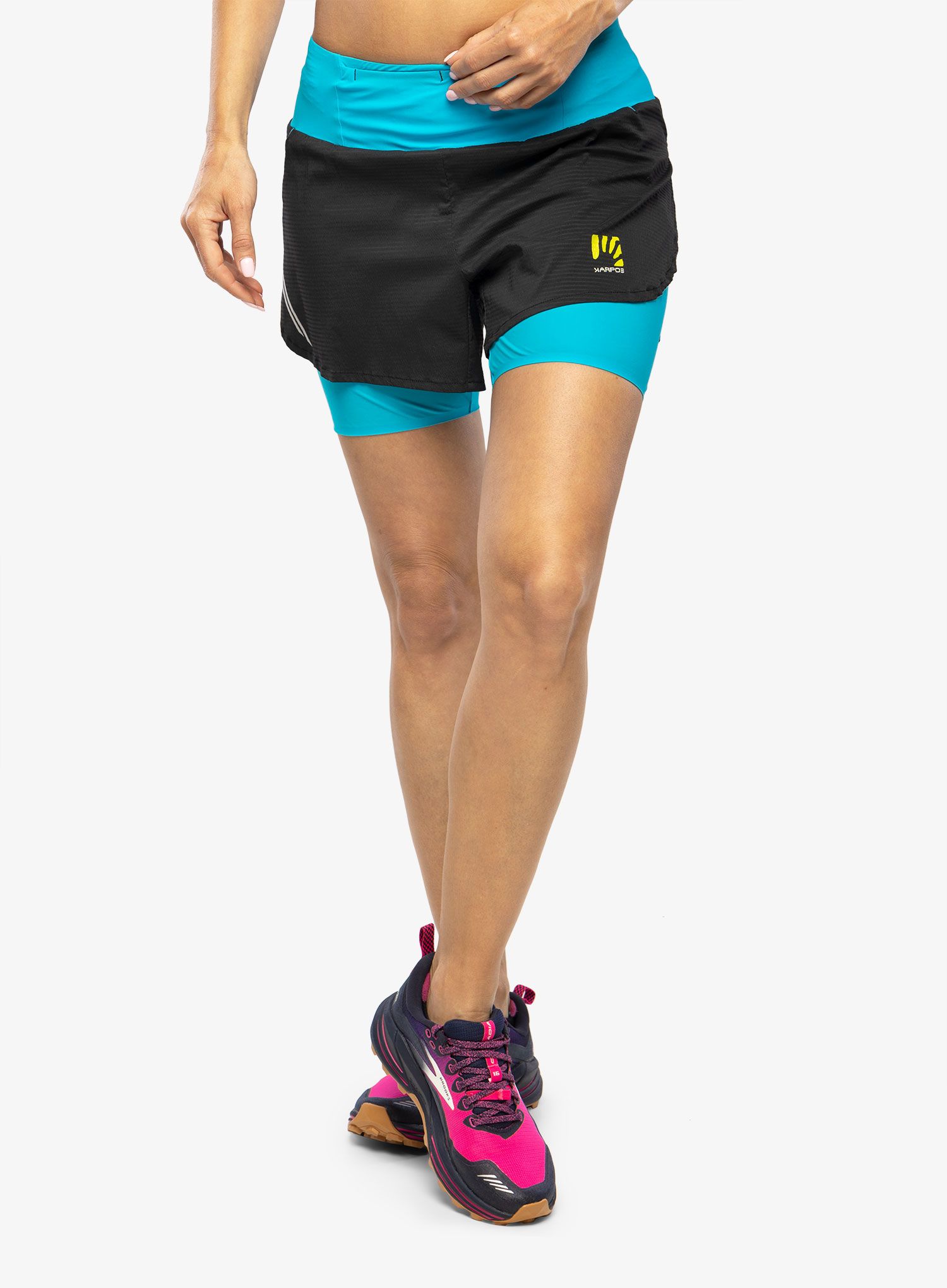 Běžecké kraťasy dámské Karpos Cengia Short - blue atoll/black