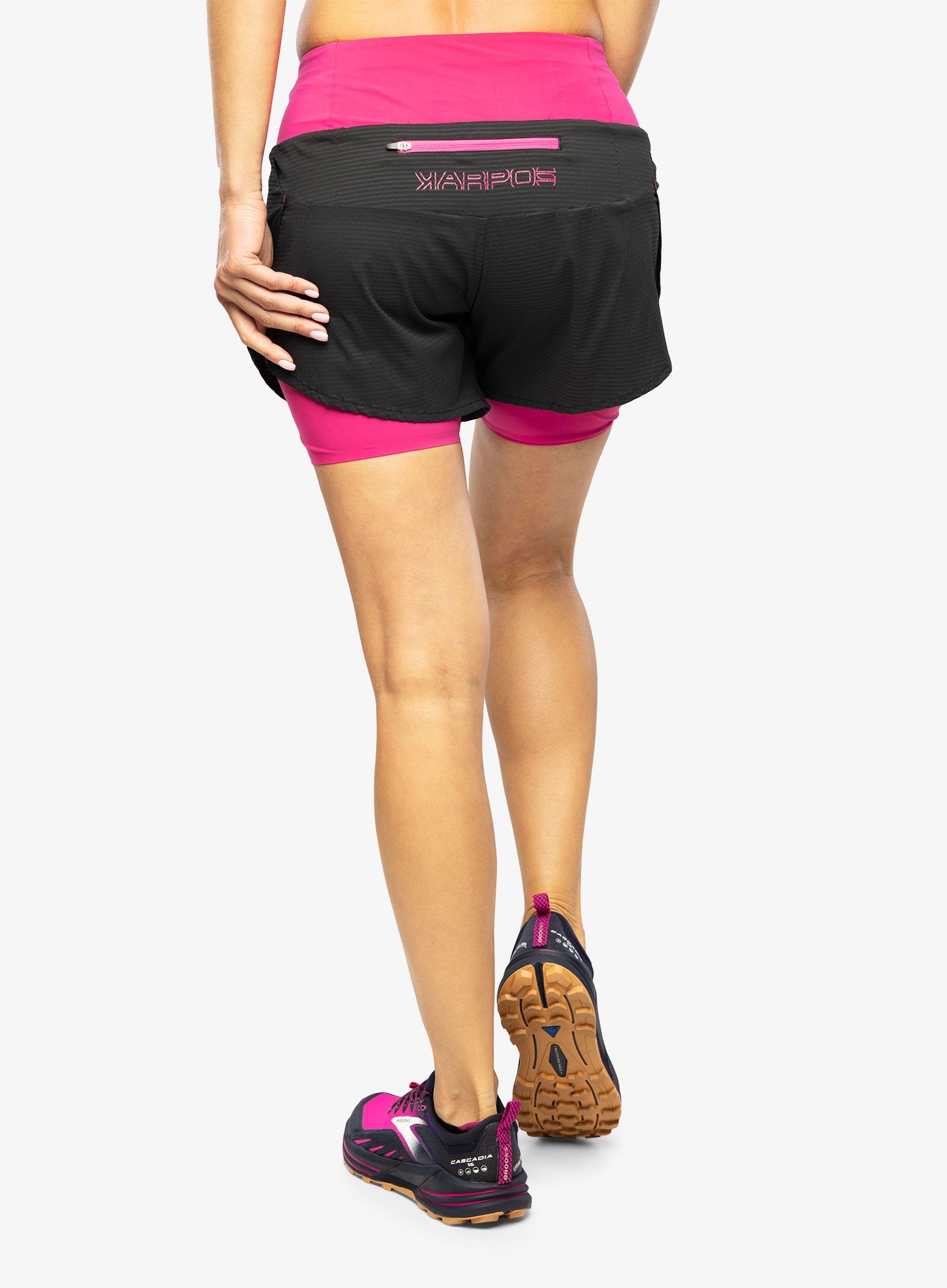 Dámské běžecké šortky 2v1 Karpos Cengia Short - innuendo/black