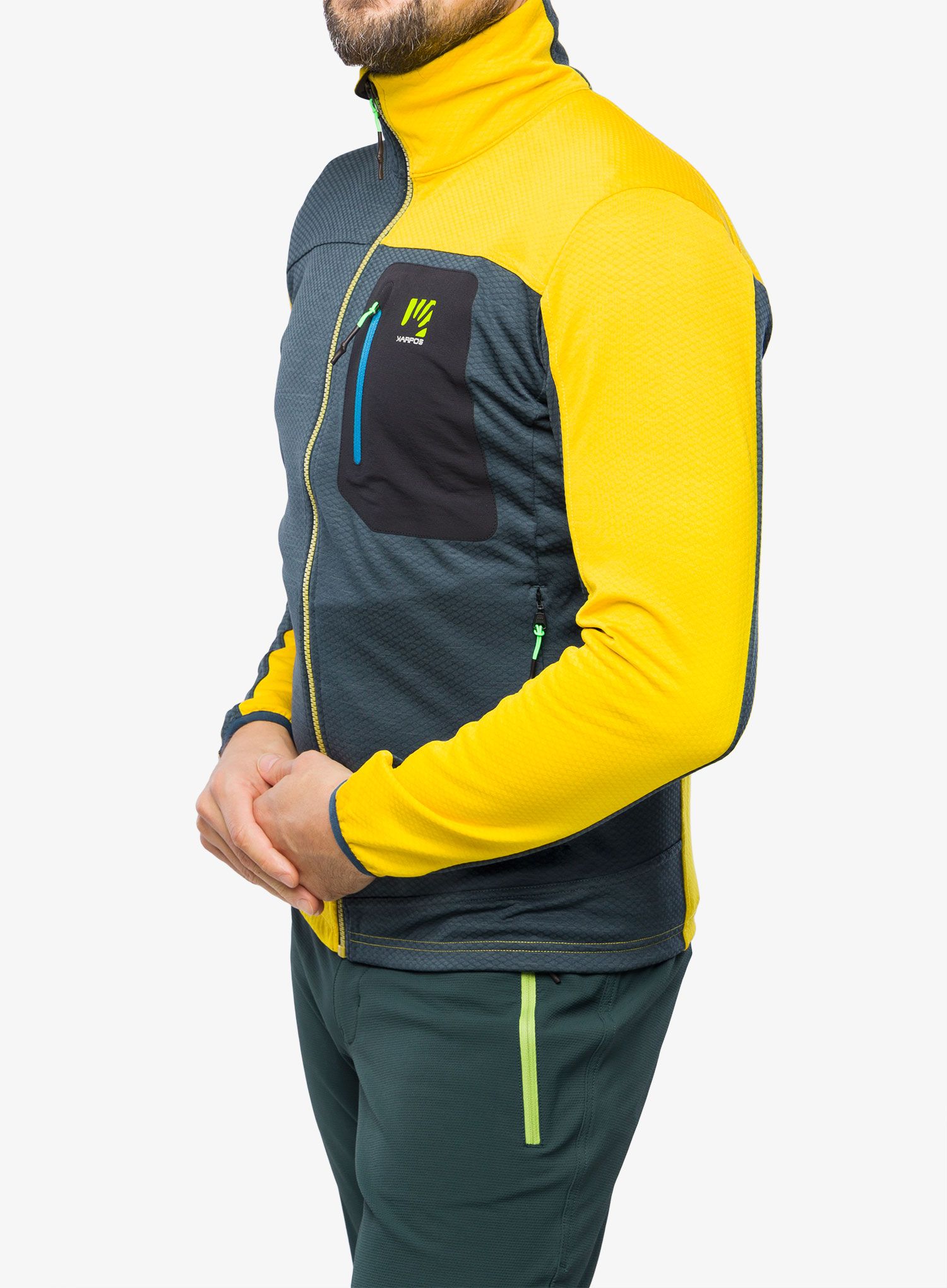 Rozepínací mikina Karpos Cherz Fleece - midnight/sulphur