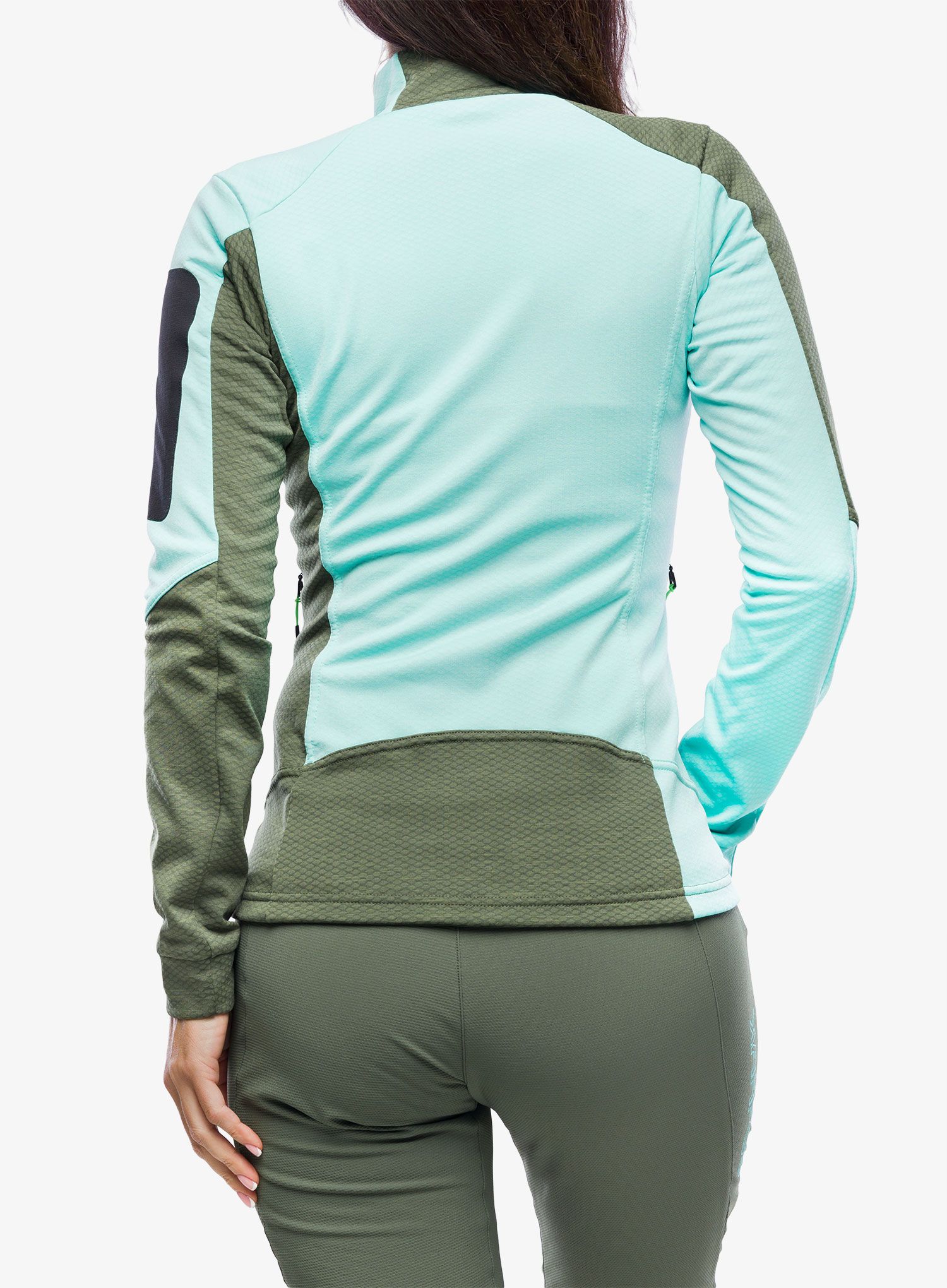 Dámská mikina bez kapuce Karpos Cherz Fleece - thyme/aqua sky