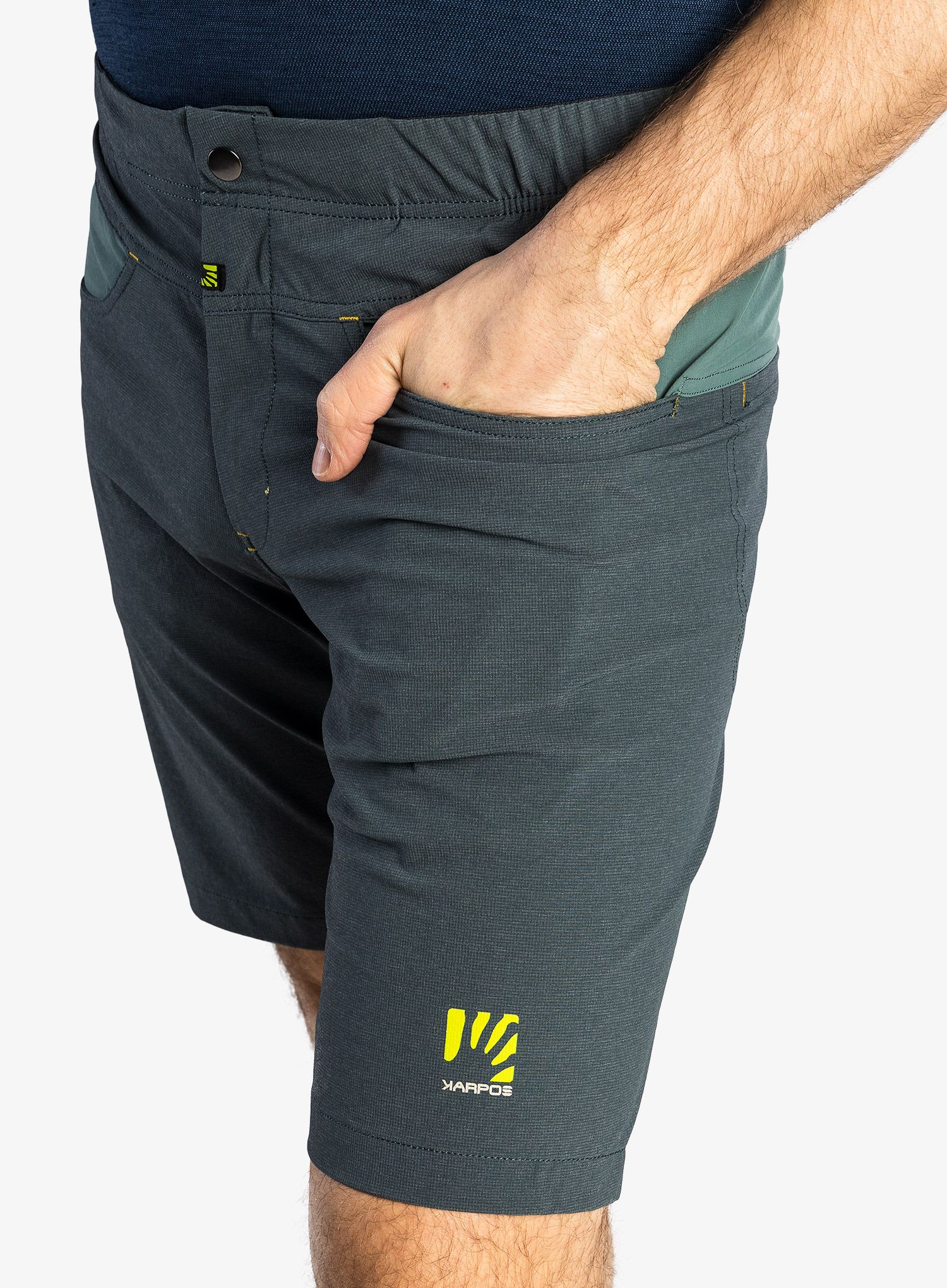 Pánské kraťasy Karpos Dolada Bermuda - dark slate/nrth atlantic/lemon