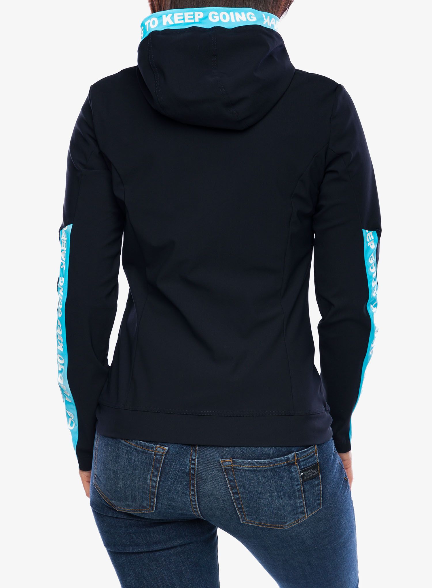 Dámská mikina s kapucí Karpos Easyfrizz Full-Zip Hoodie - sky captain/blue atoll