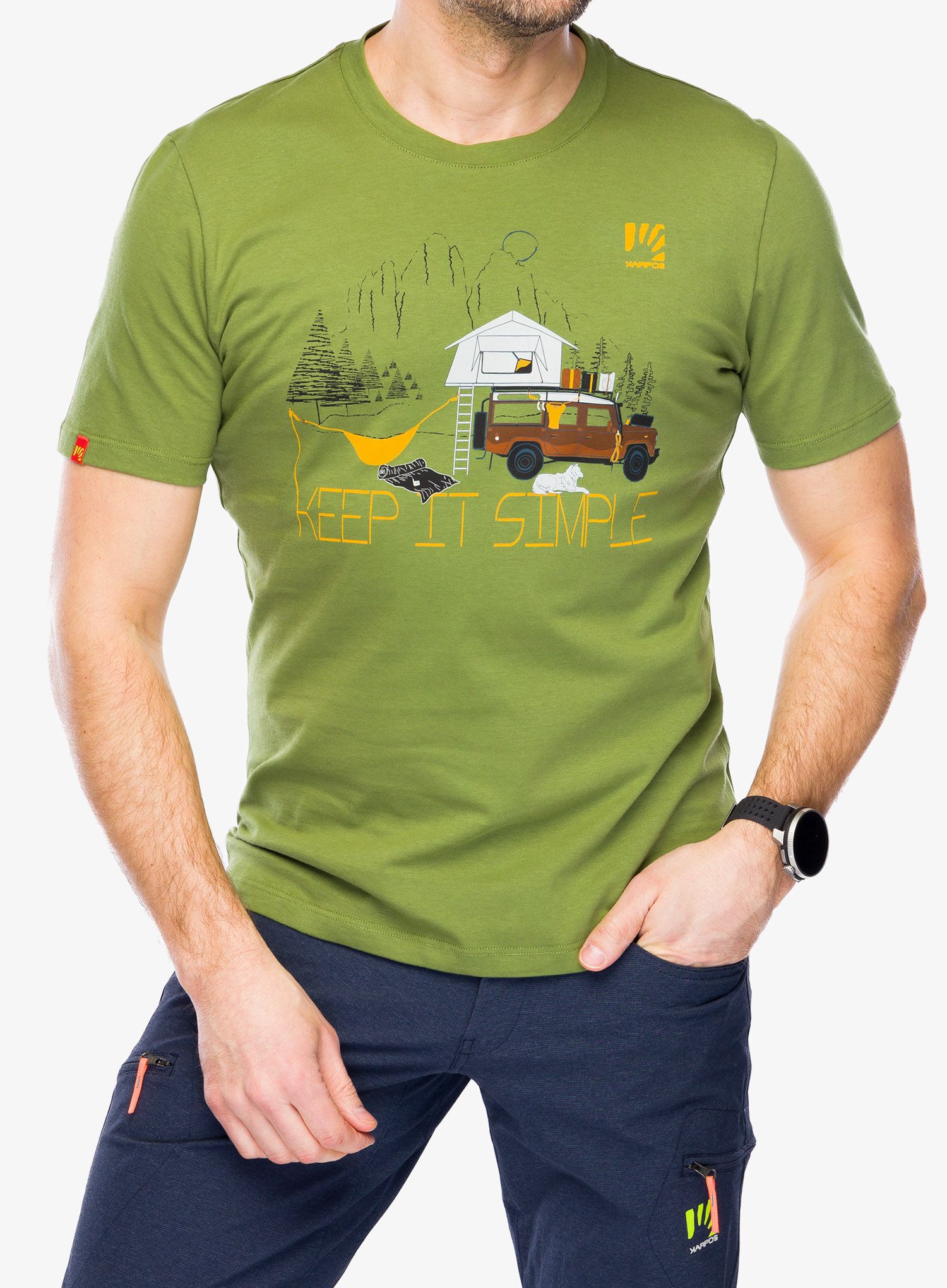 Bavlněné tričko Karpos Genzianella T-Shirt - cedar green