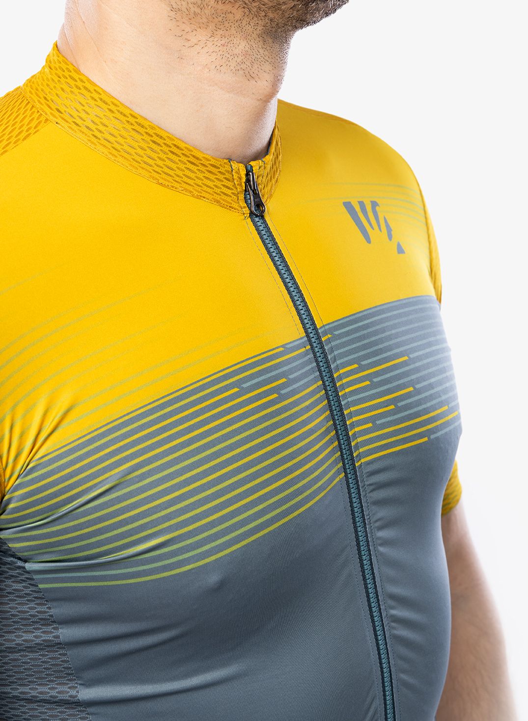 Triko na kolo Karpos Green Fire Jersey - north atlantic/lemon curry/drk