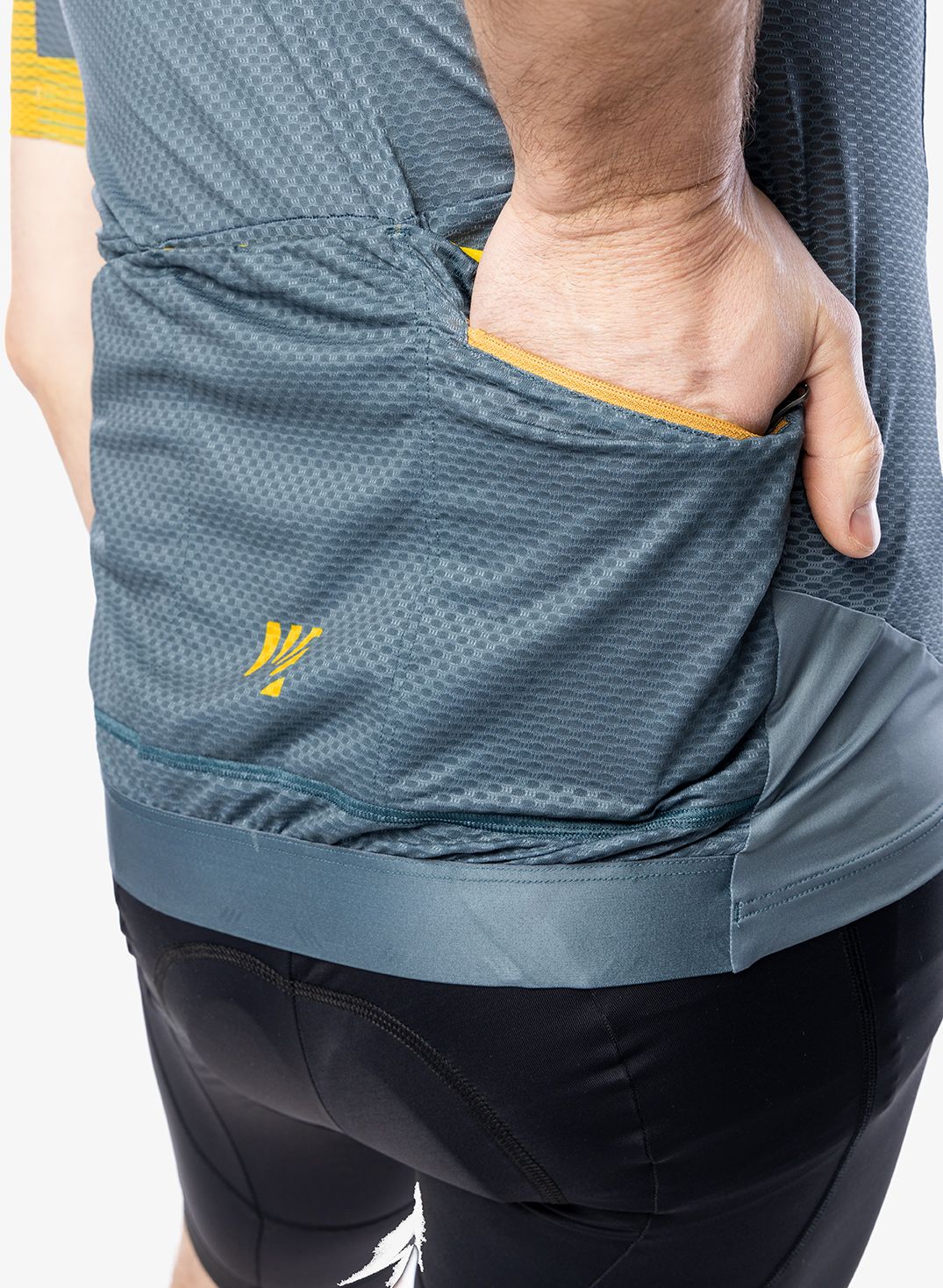 Triko na kolo Karpos Green Fire Jersey - north atlantic/lemon curry/drk