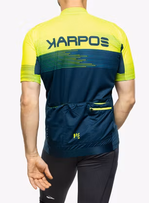 Triko na kolo Karpos Green Fire Jersey - refl.pond/yellow/enamel blue