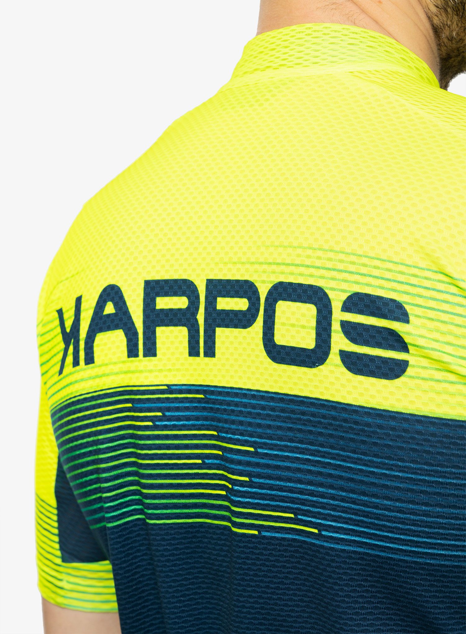 Triko na kolo Karpos Green Fire Jersey - refl.pond/yellow/enamel blue