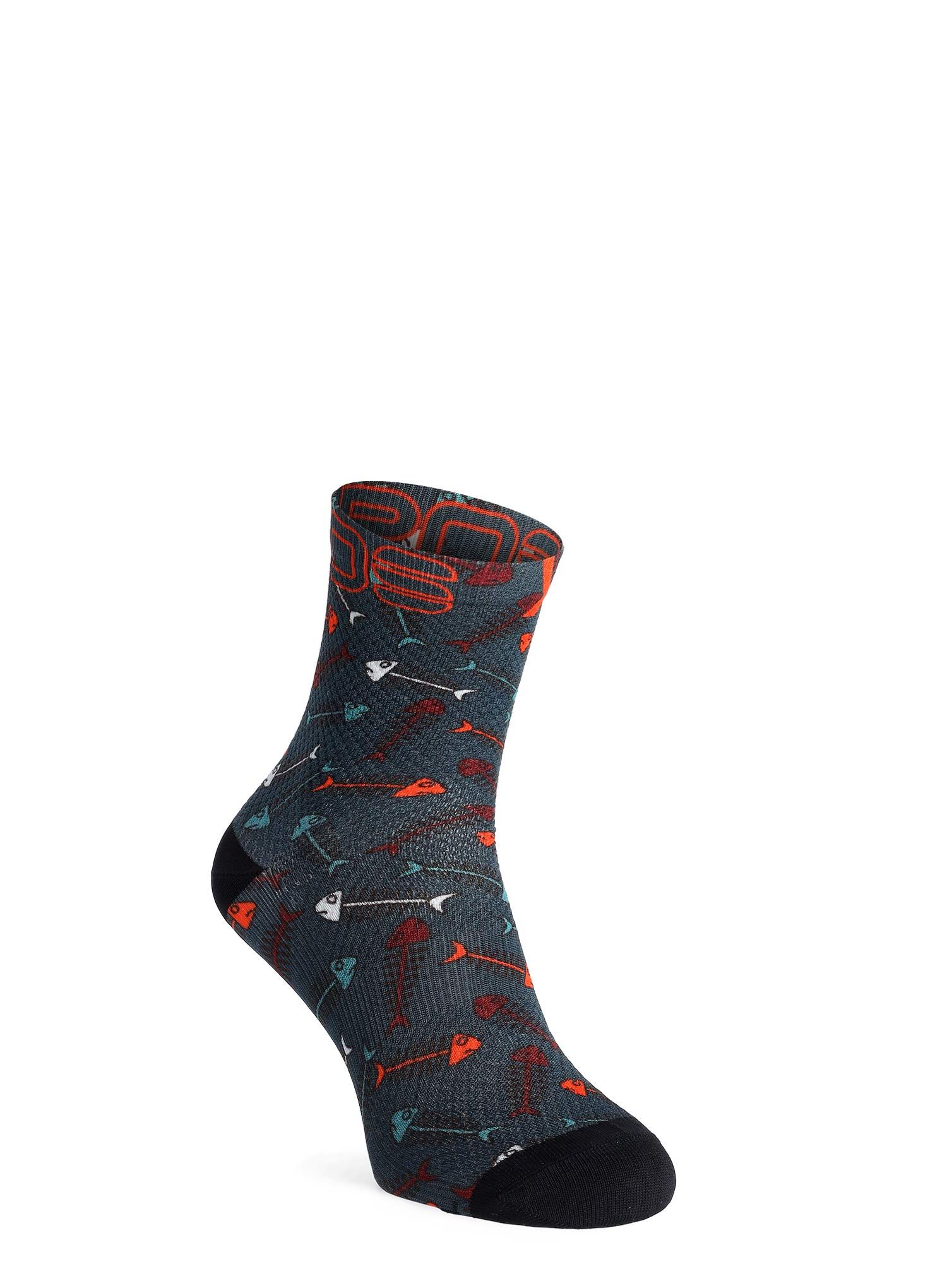 Cyklistické ponožky Karpos Green Fire Socks - outer space scarlet ibis larks