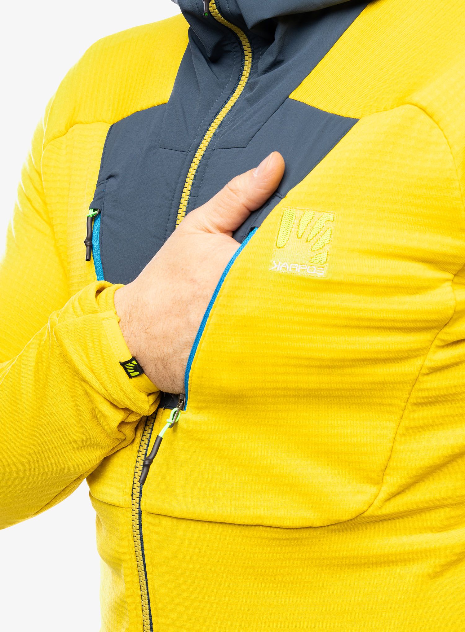 Outdoorova mikina Karpos Highest Hoodie Fleece - sulphur/midnight