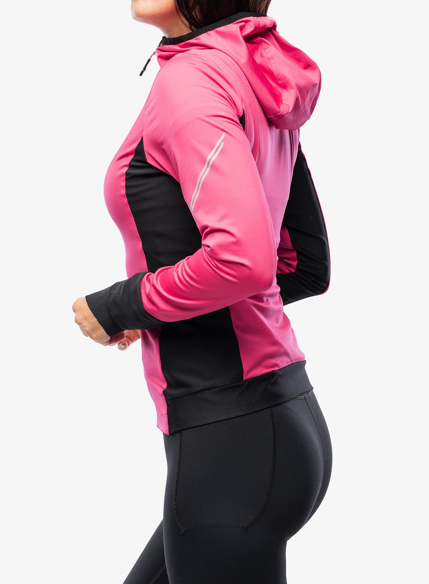 Mikina na běhání dámská Karpos Lavaredo Evo Fleece - pink/black
