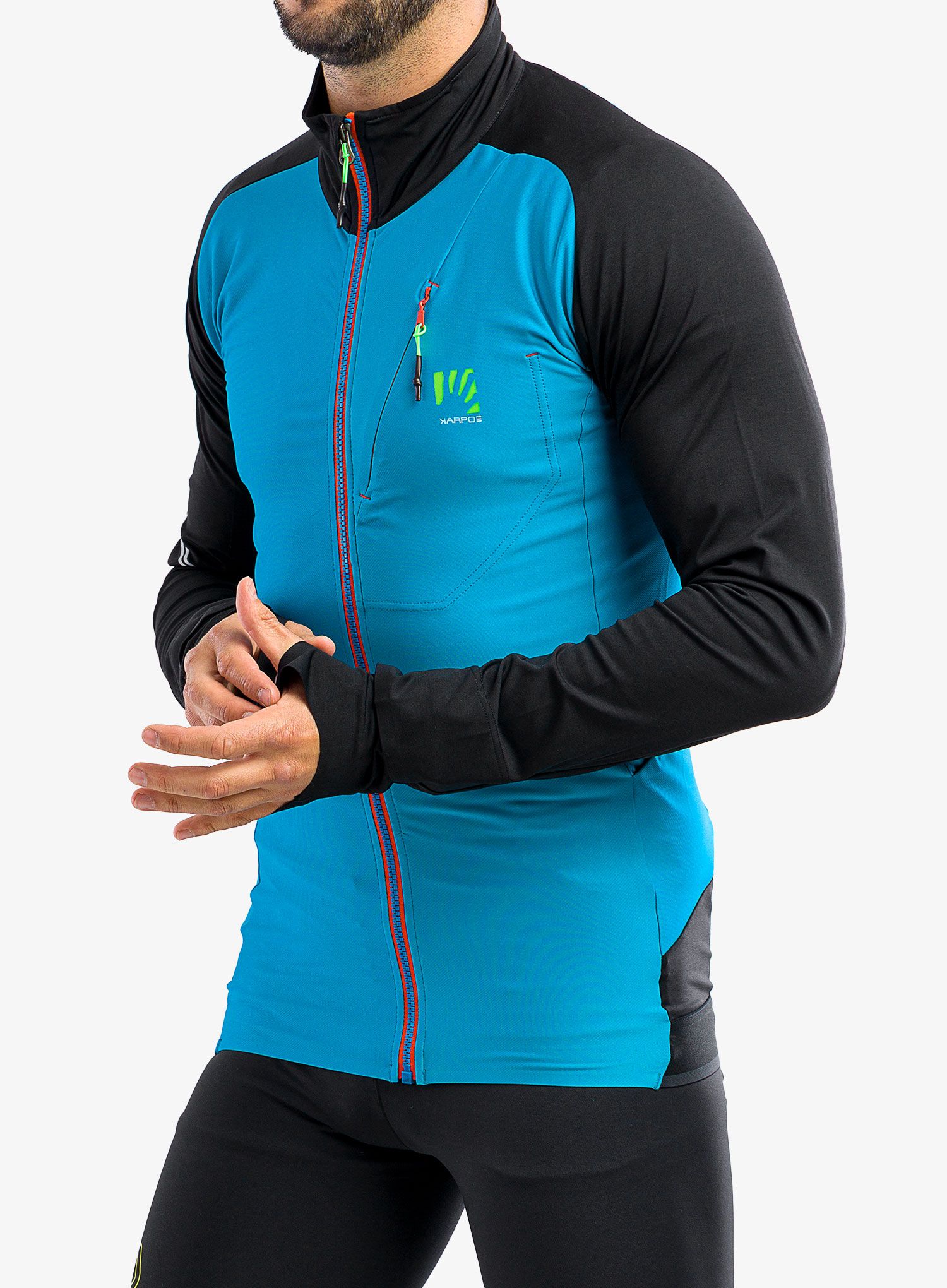 Fleecová bunda Karpos Lavaredo Fleece - black/blue jewel