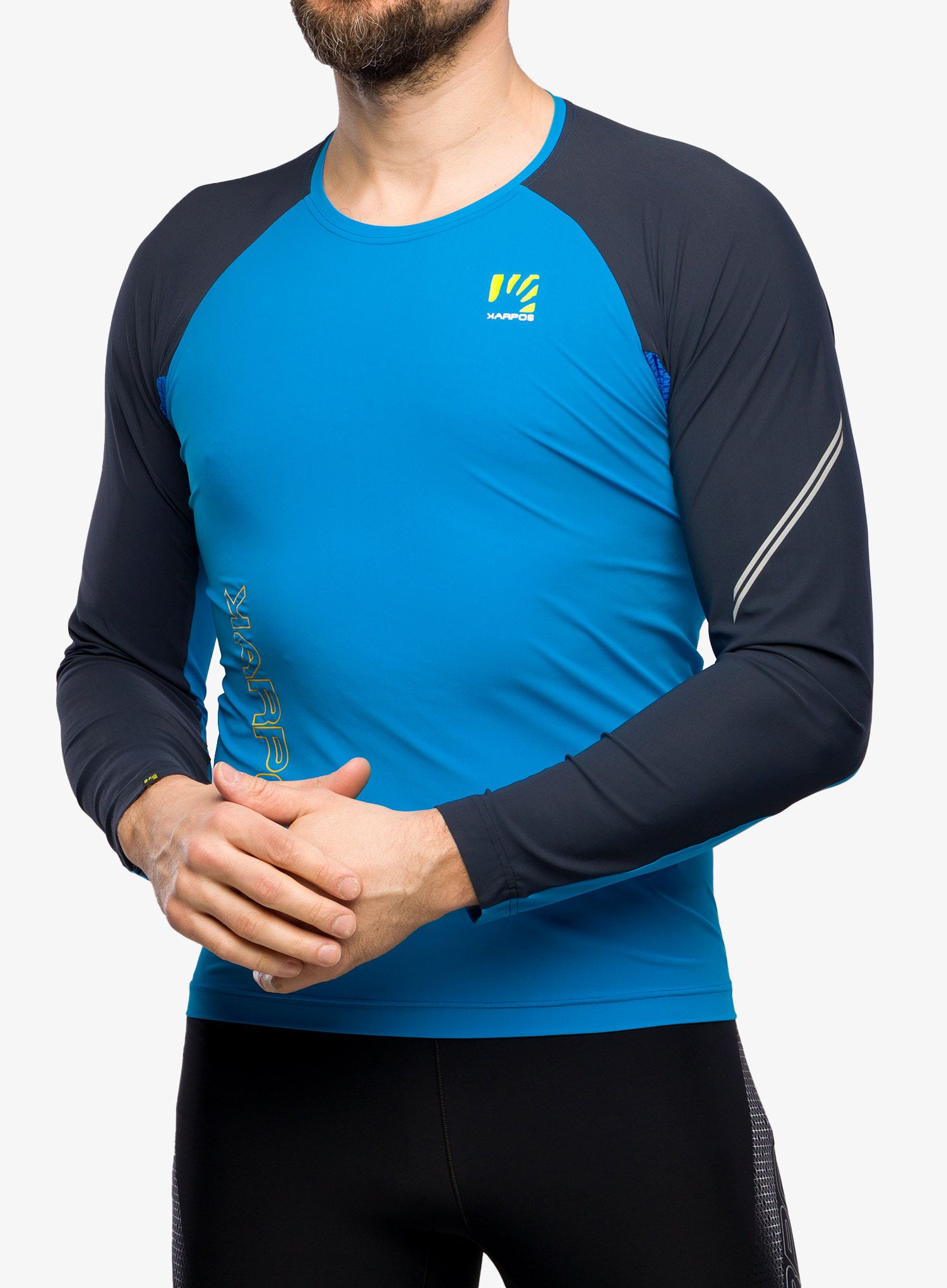 Mikina na běh Karpos Lavaredo Jersey LS - indigo bunting/outer space
