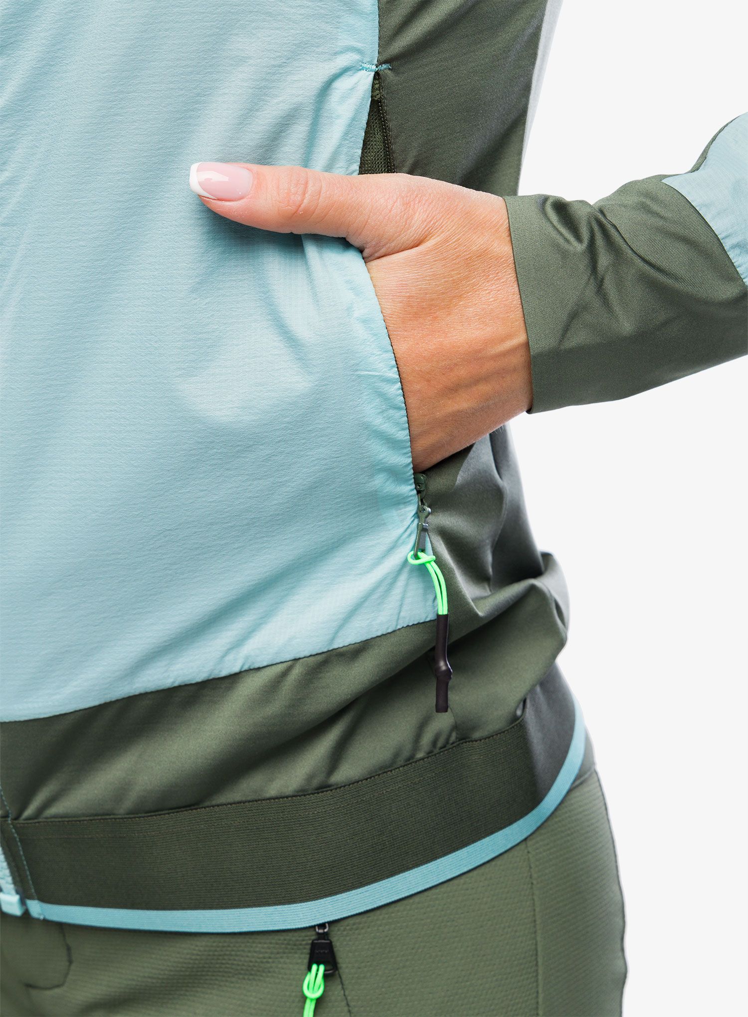 Bunda na běhání dámská Karpos Lavaredo Winter Jacket - aqua sky/thyme