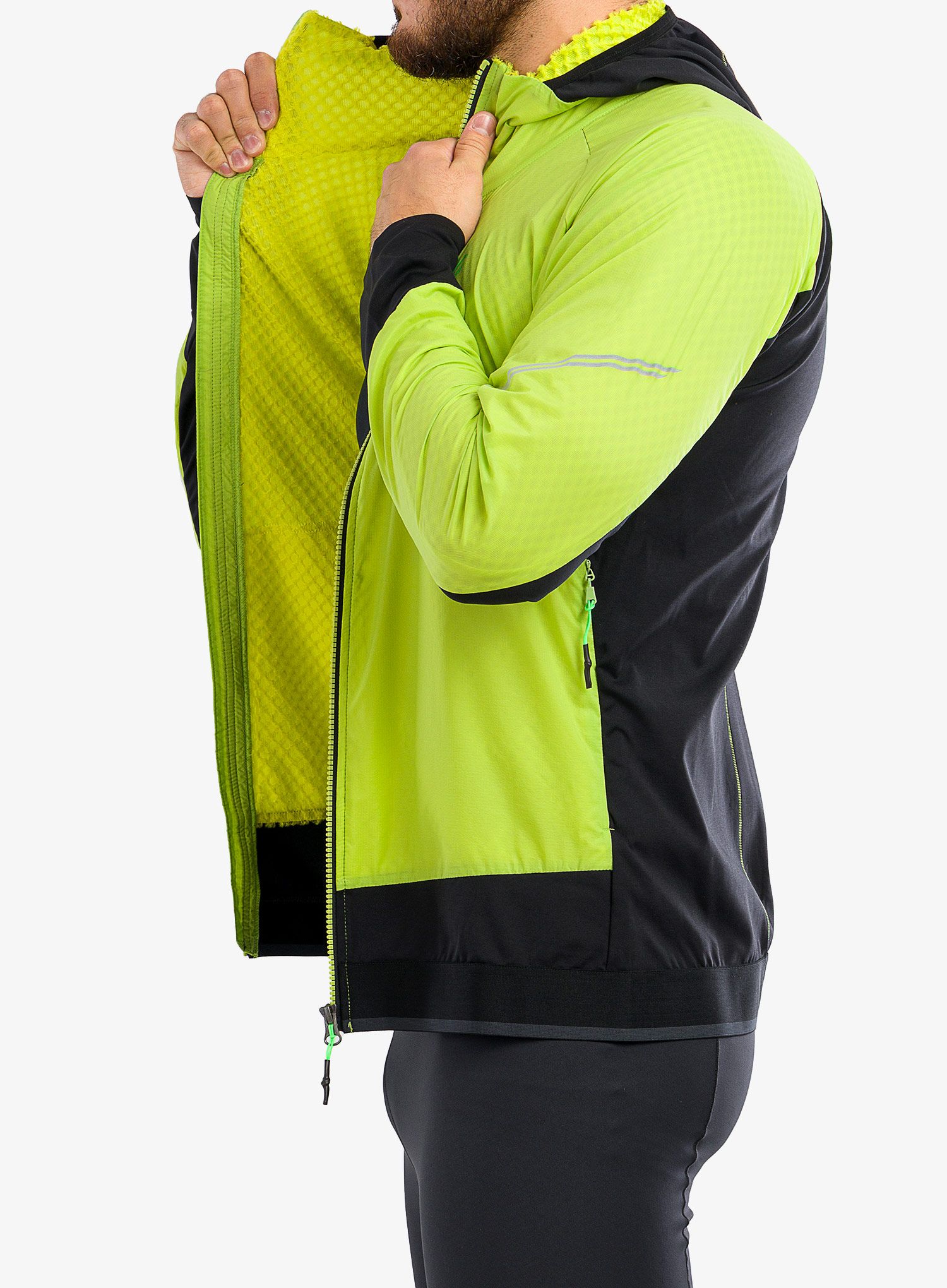 Běžecká bunda Karpos Lavaredo Winter Jacket - lime green/black