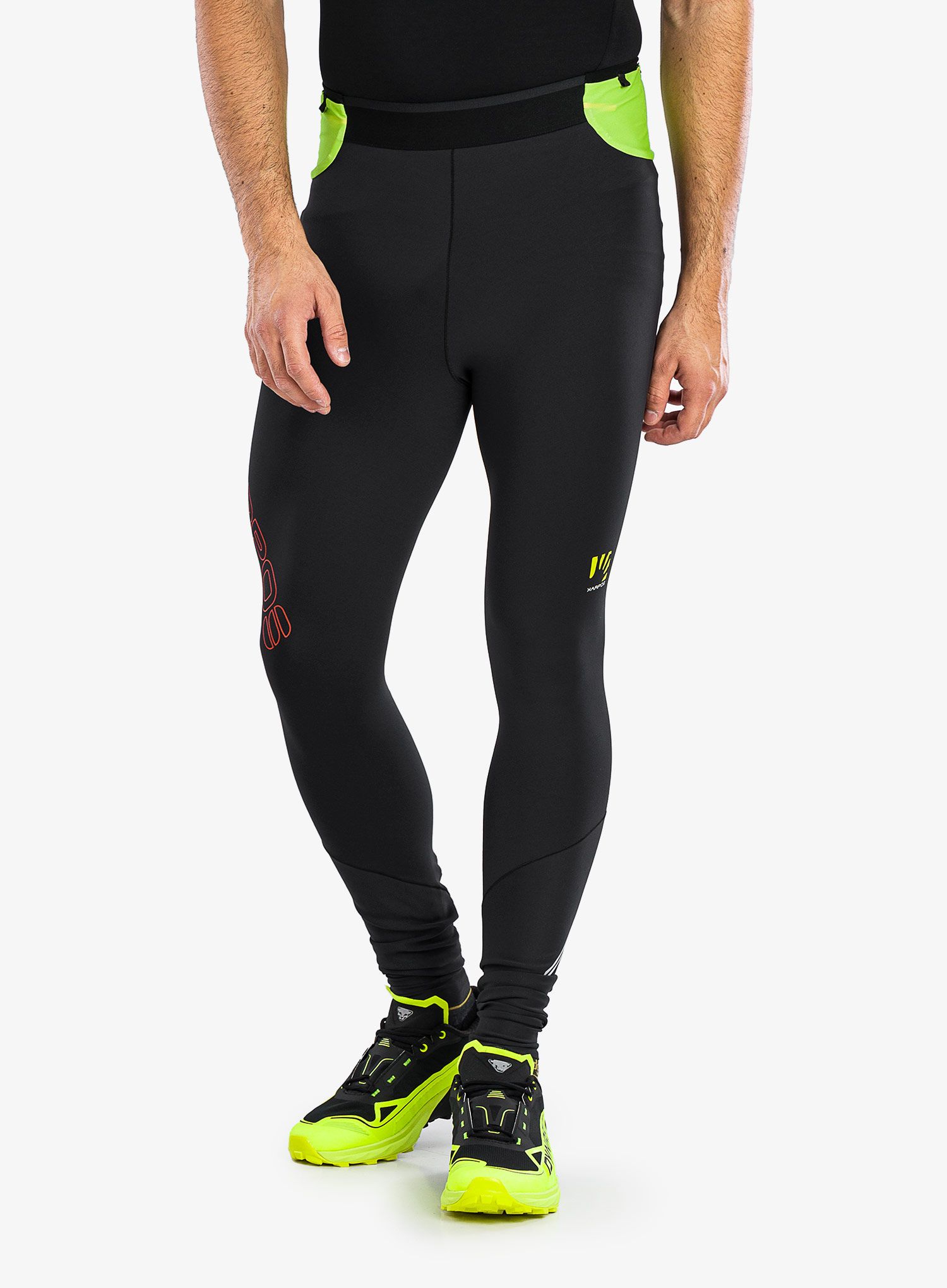 Běžecké legíny Karpos Lavaredo Winter Tight - black/lime green