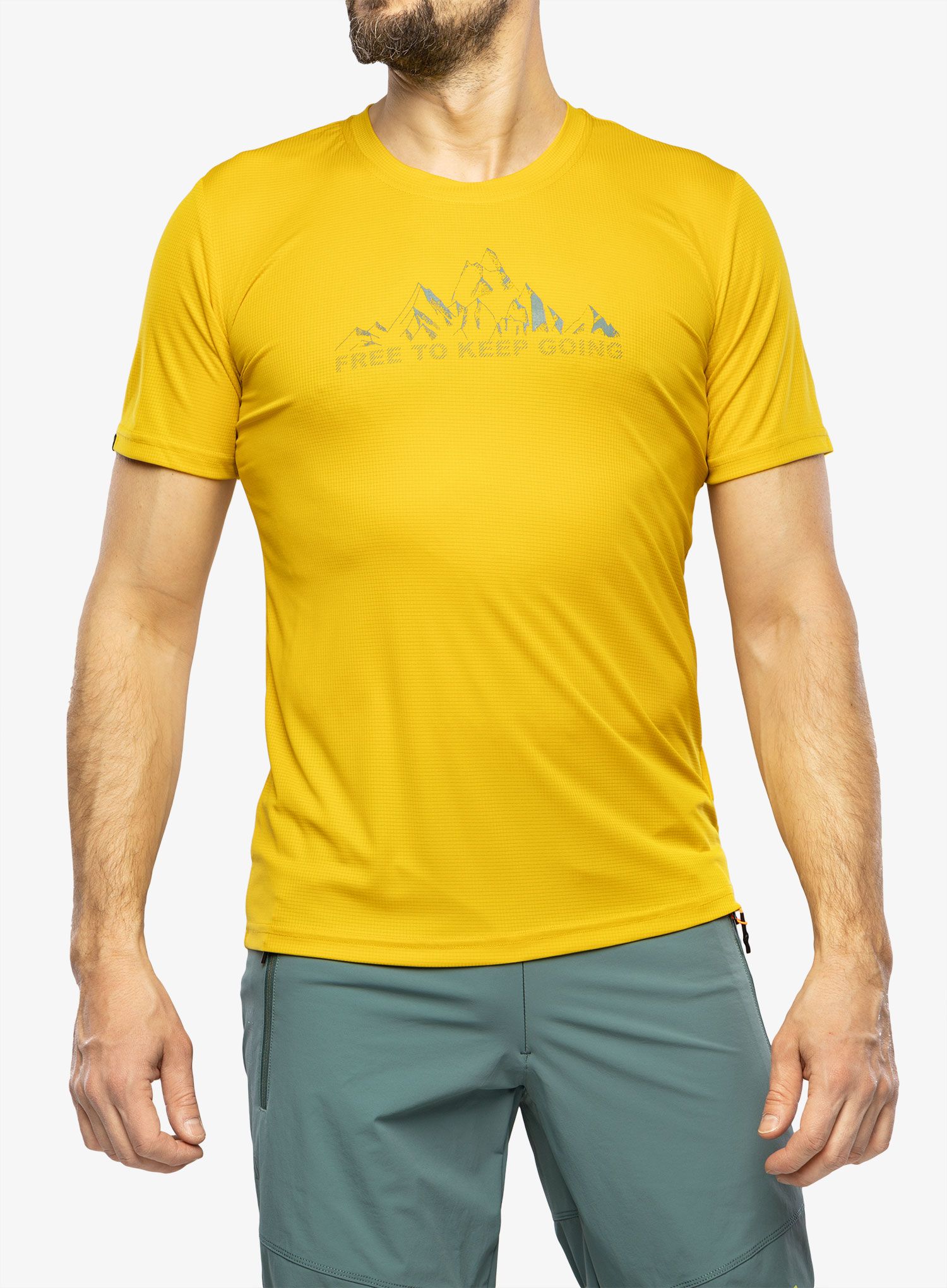 Pánské tričko Karpos Loma Print Jersey - lemon curry