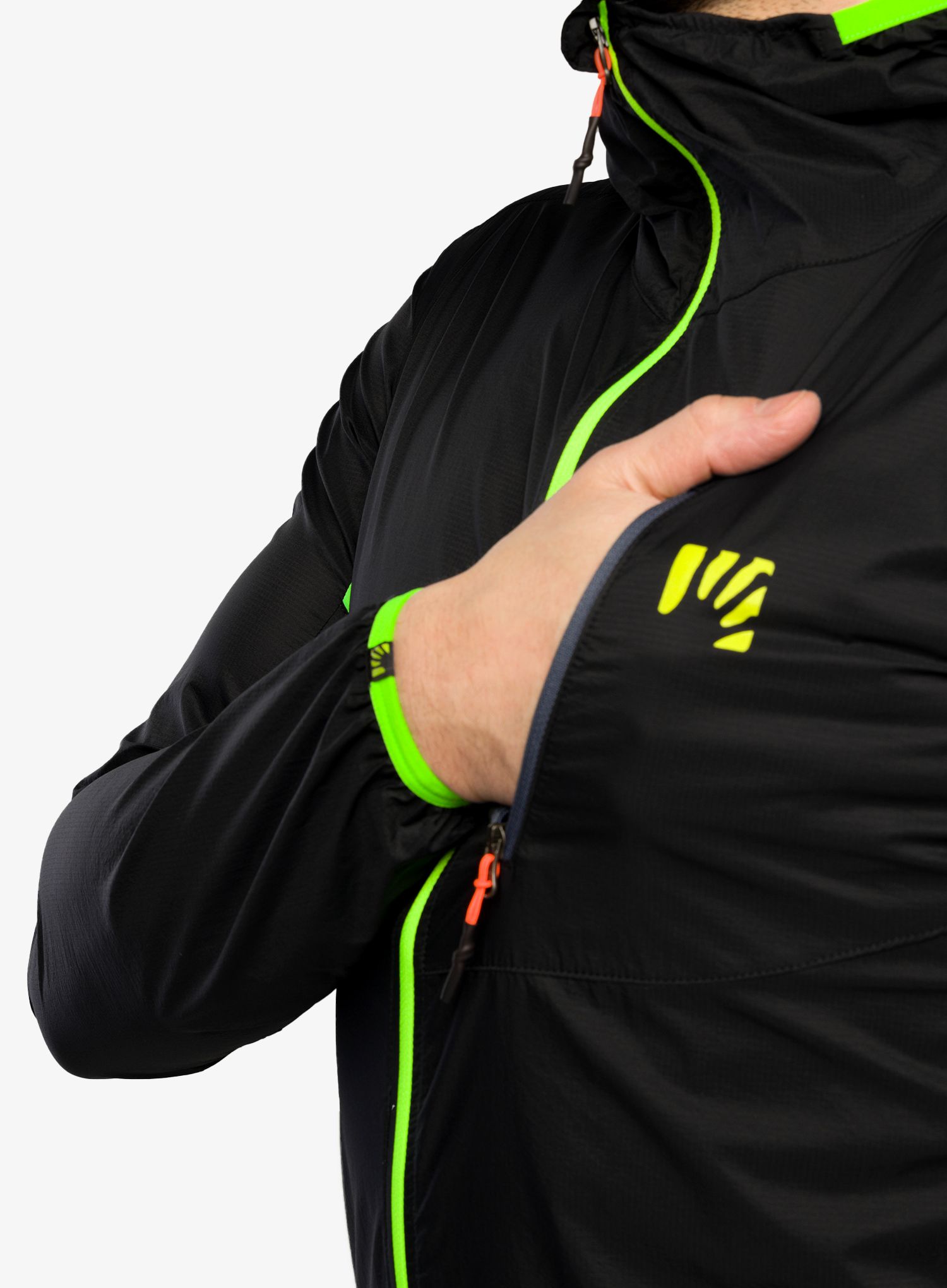 Větrovka Karpos Lot Evo Jacket - black/jasmine green