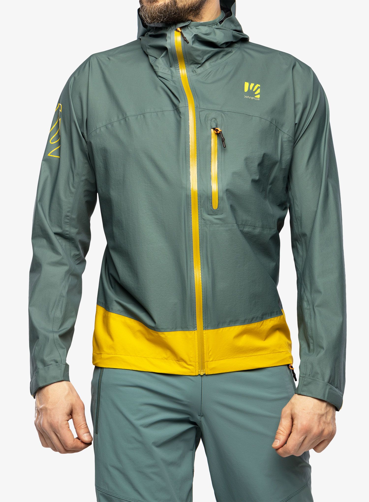 Bunda do deště Karpos Lot Rain Jacket - north atlantic/lemon curry