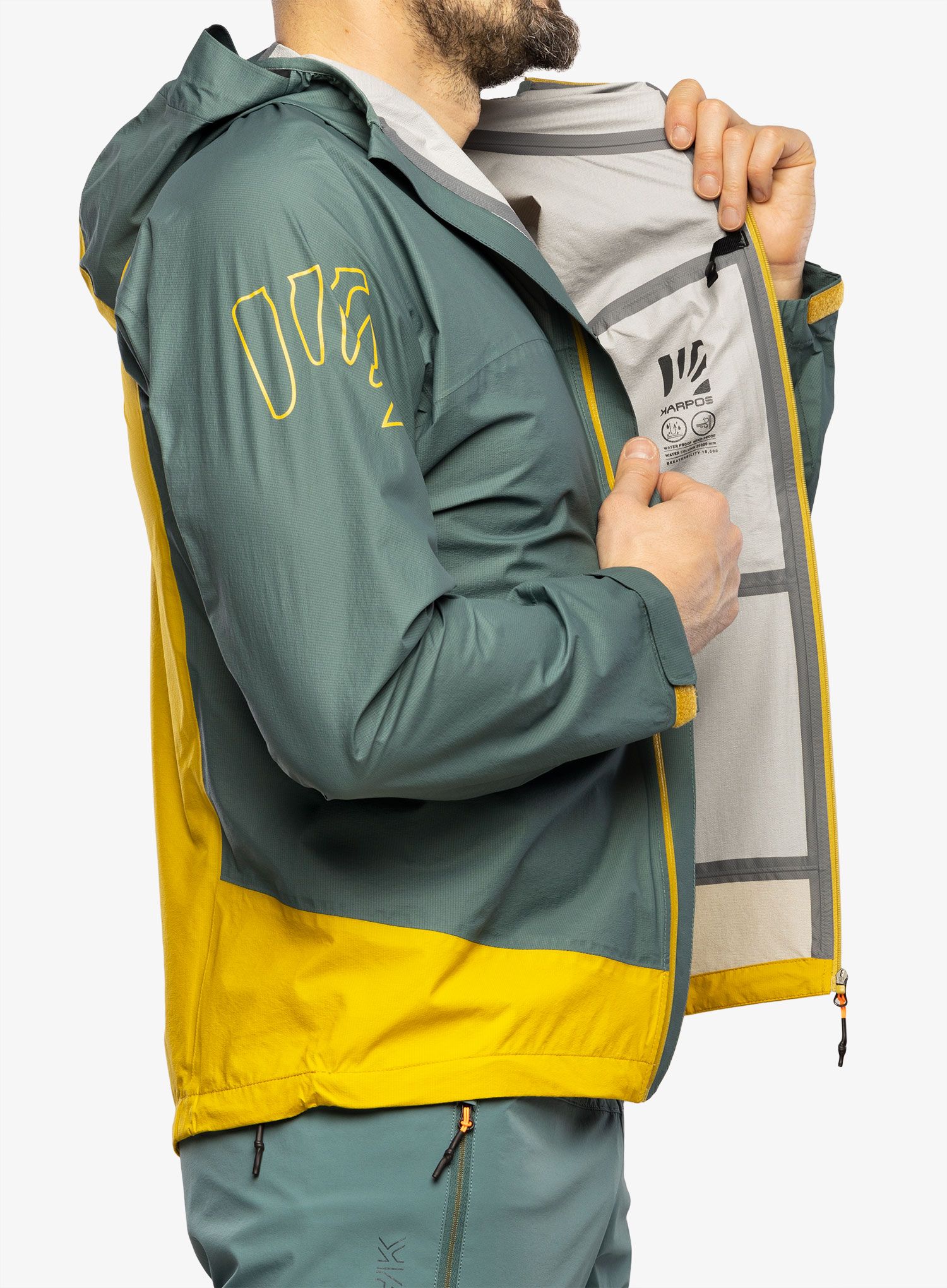 Bunda do deště Karpos Lot Rain Jacket - north atlantic/lemon curry