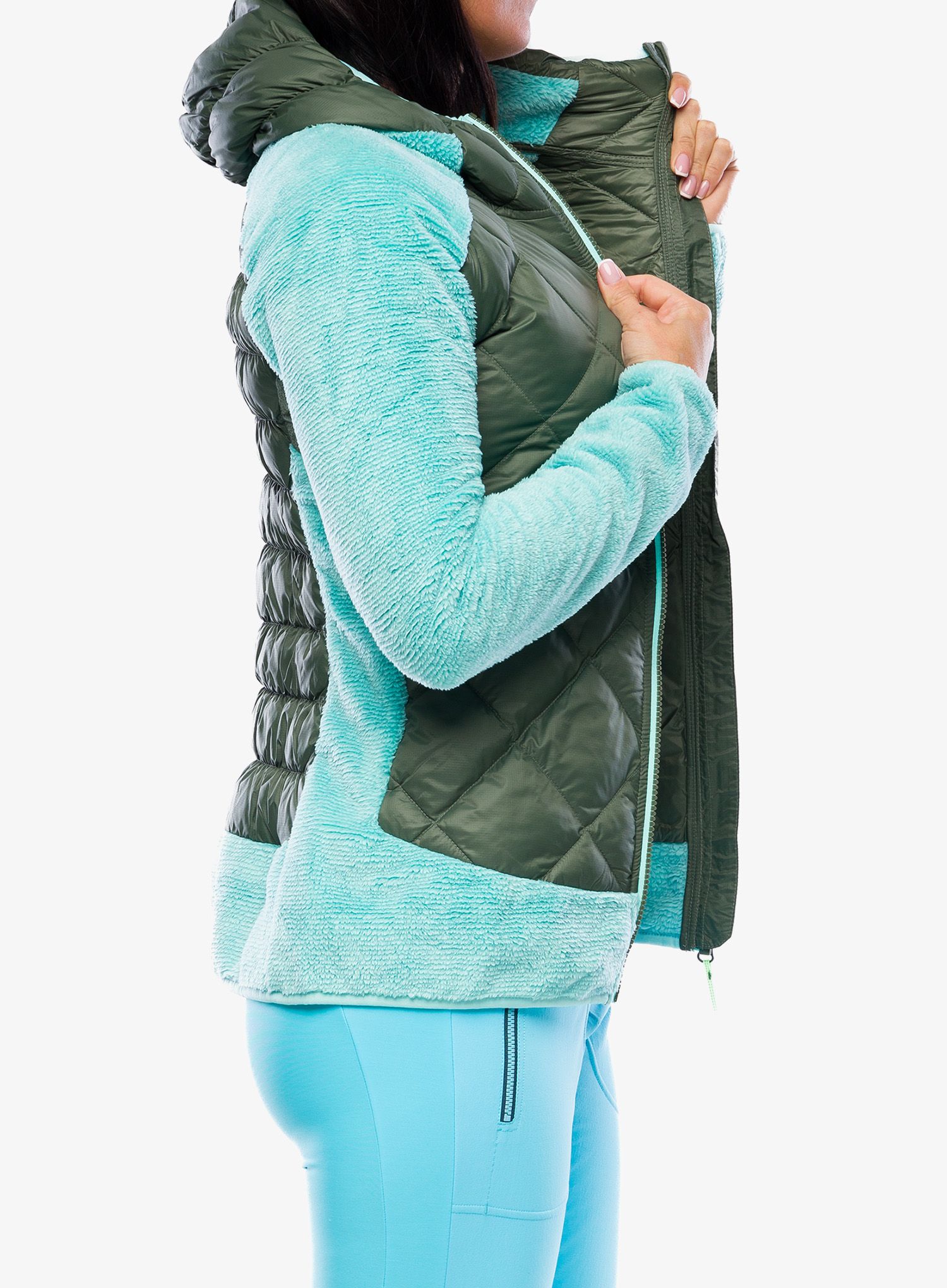 Hybridní bunda dámská Karpos Marmarole Jacket - thyme/aqua sky