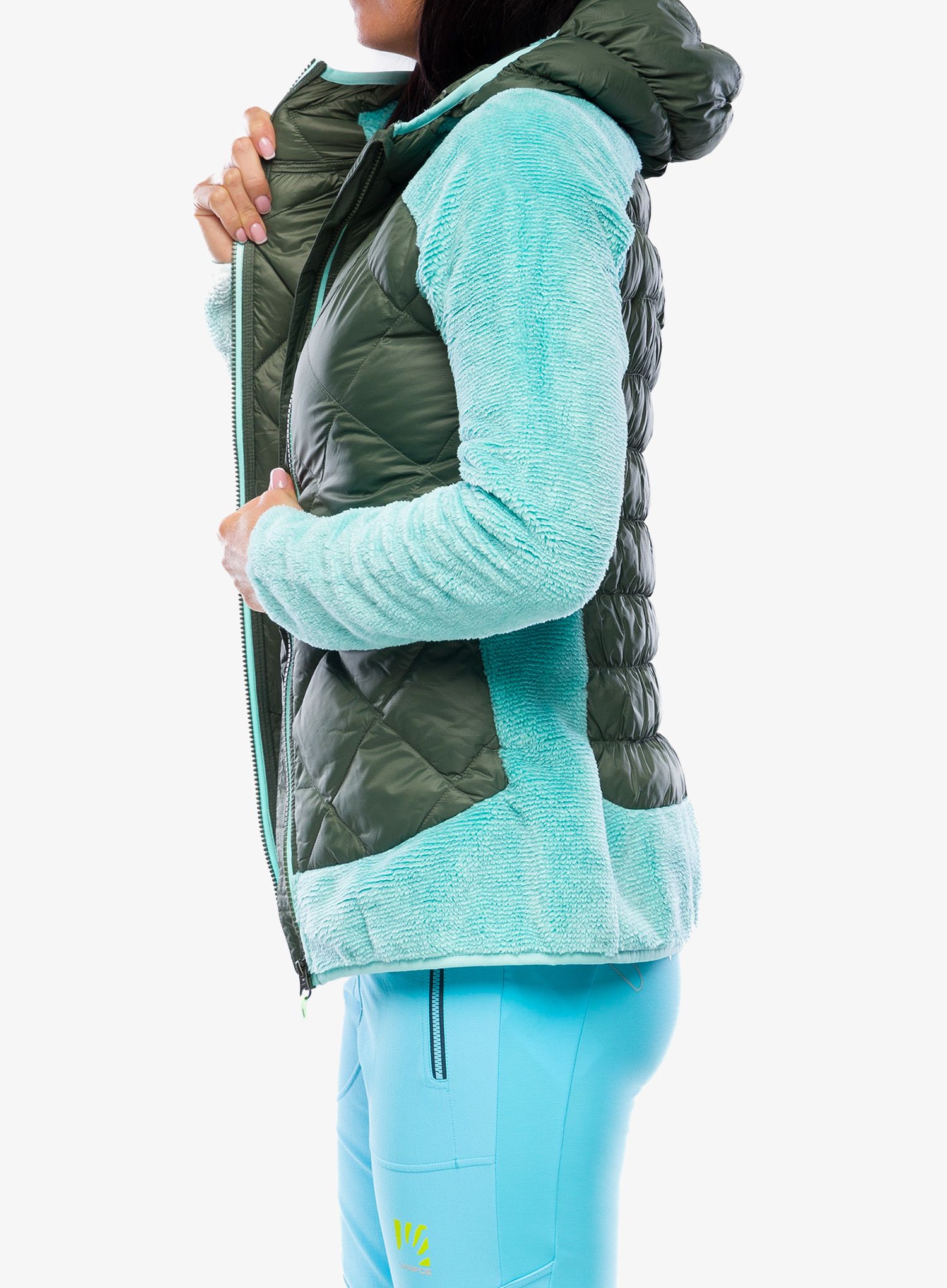Hybridní bunda dámská Karpos Marmarole Jacket - thyme/aqua sky