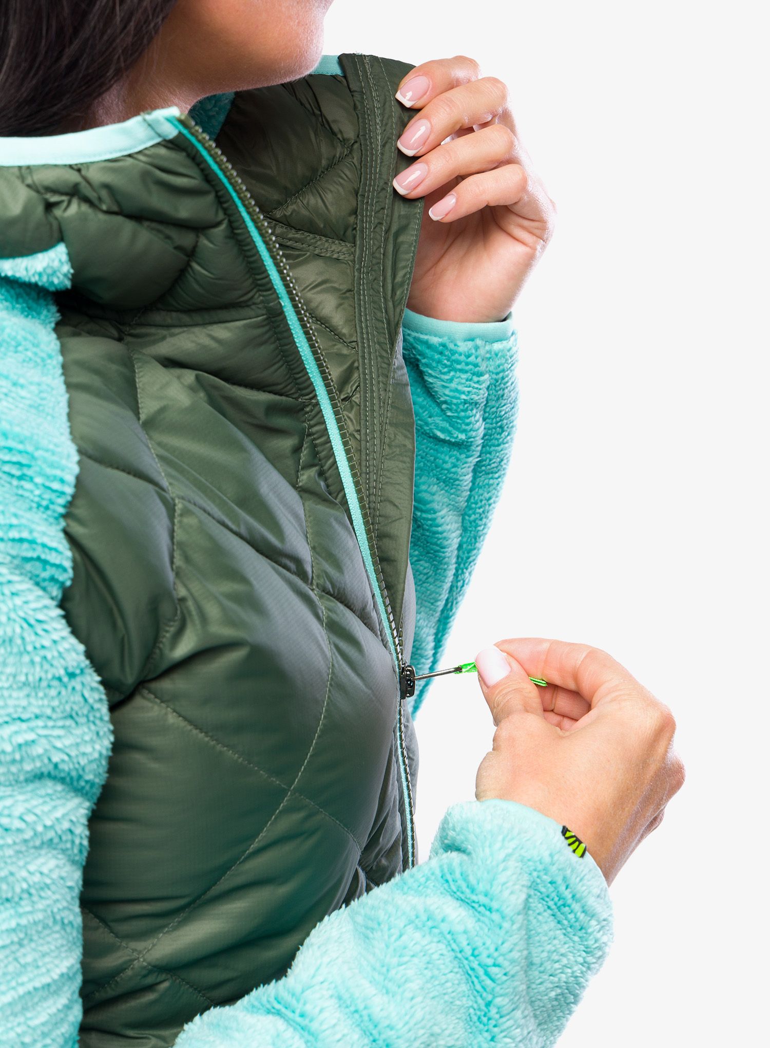 Hybridní bunda dámská Karpos Marmarole Jacket - thyme/aqua sky