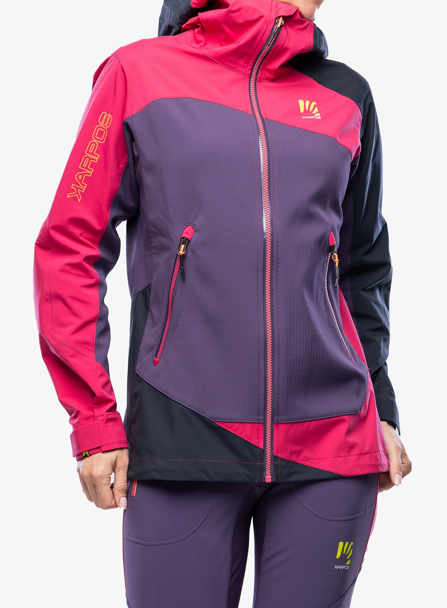 Damska bunda na skialpy Karpos Marmolada Jacket - grape/granita/vulcan