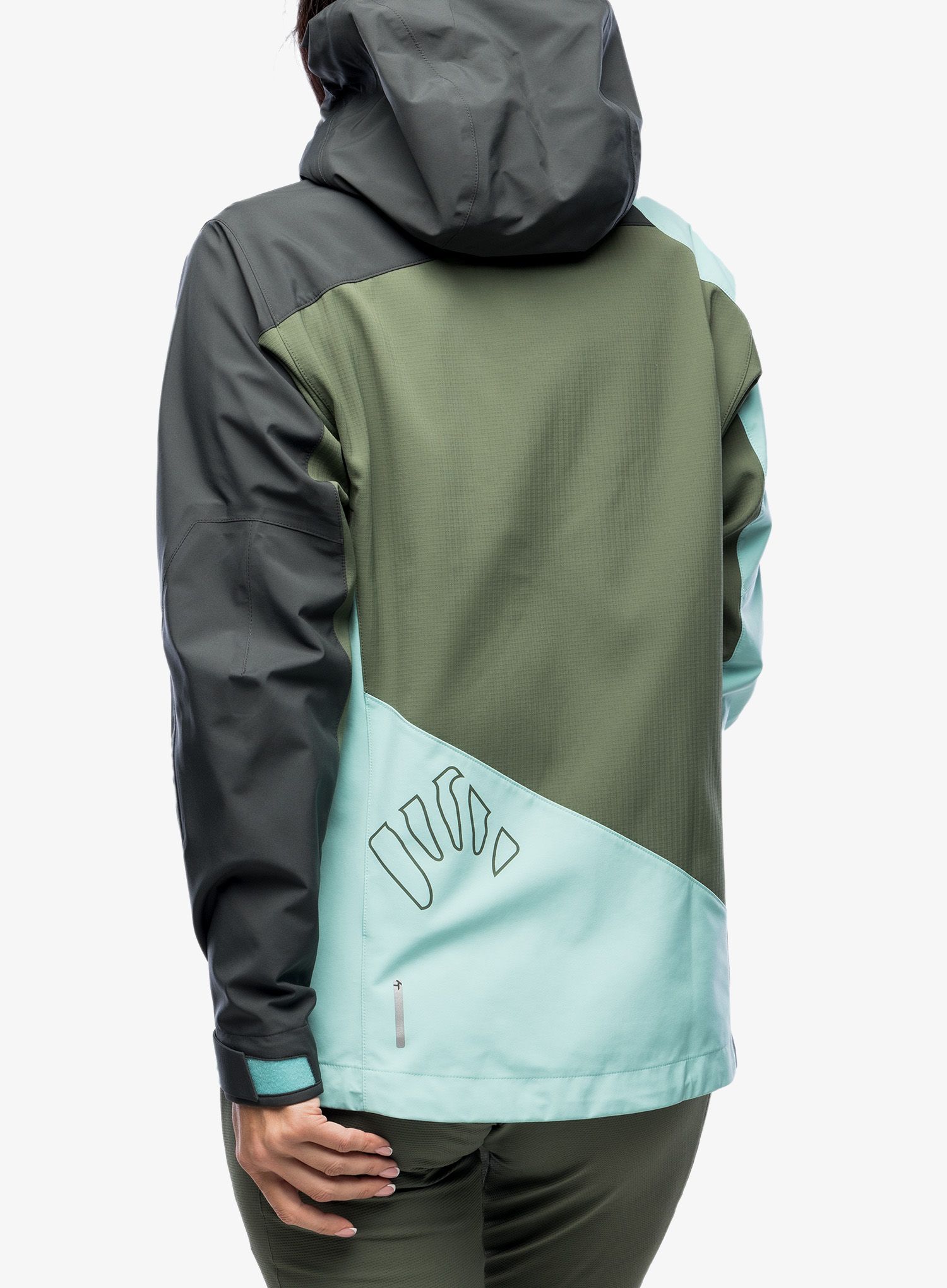 Damska bunda na skialpy Karpos Marmolada Jacket - thyme/aqua sky/black sand