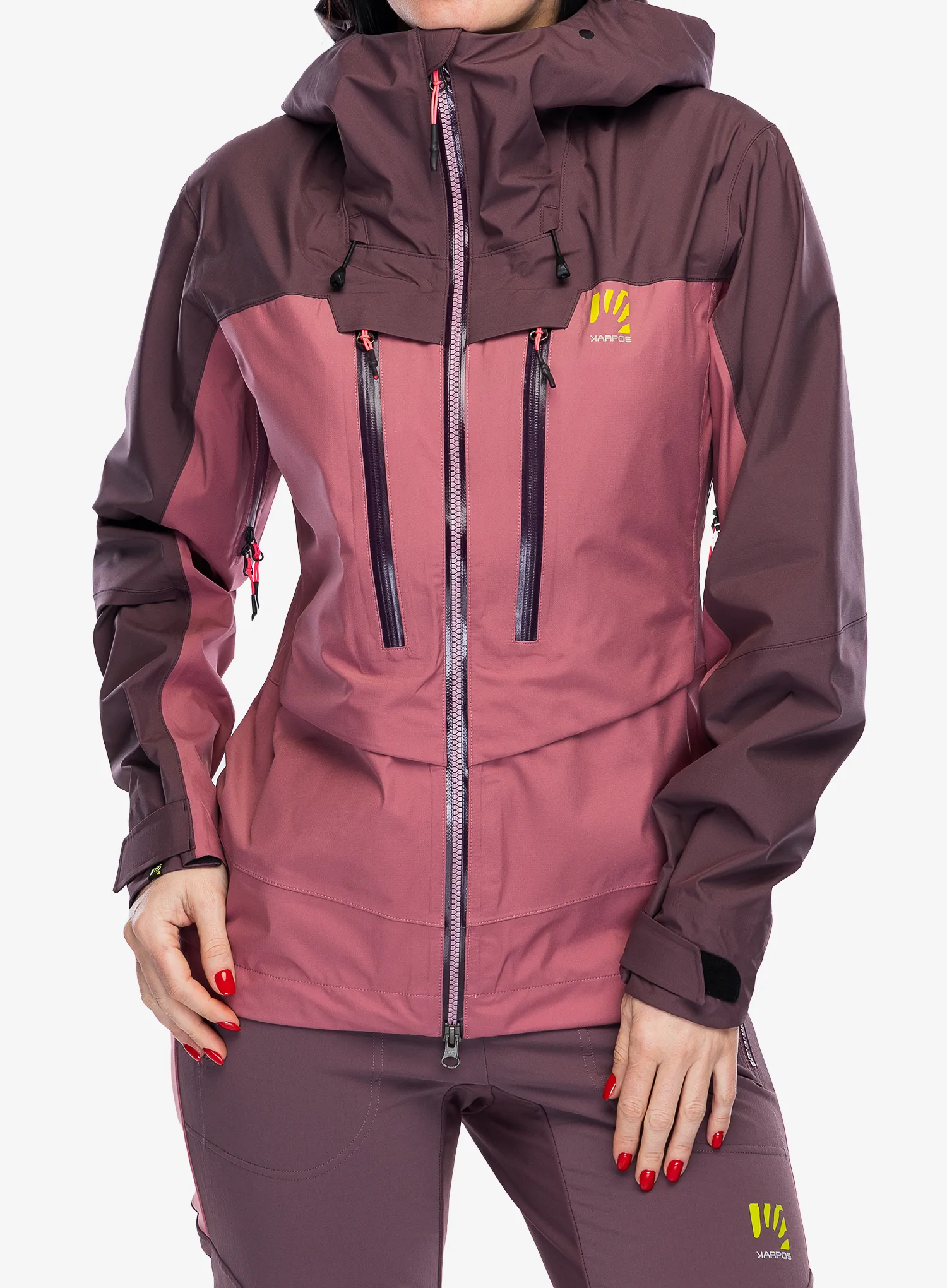 Damska bunda na skialpy Karpos Midi Shell Jacket - deco rose/huckleberry