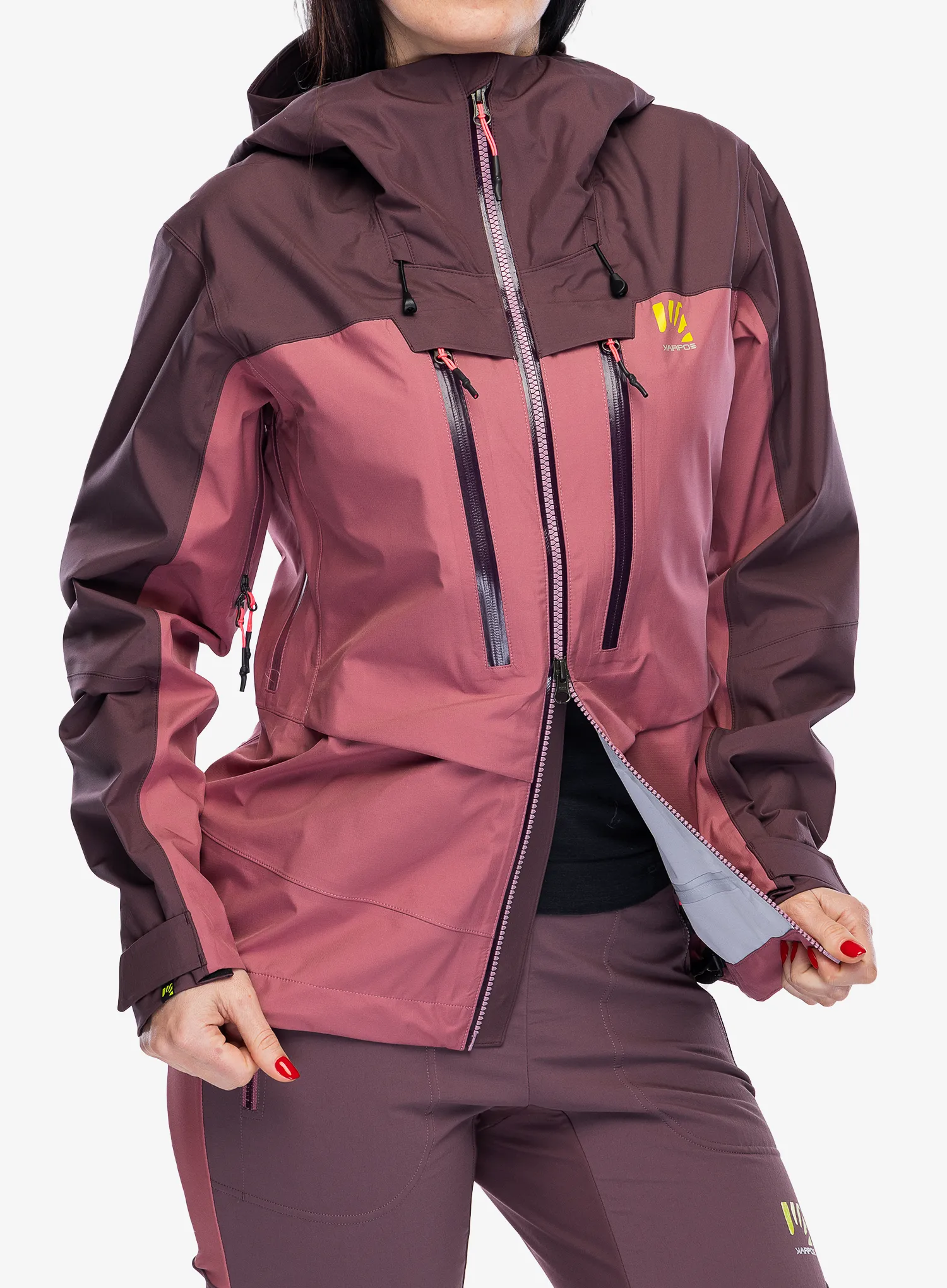 Damska bunda na skialpy Karpos Midi Shell Jacket - deco rose/huckleberry