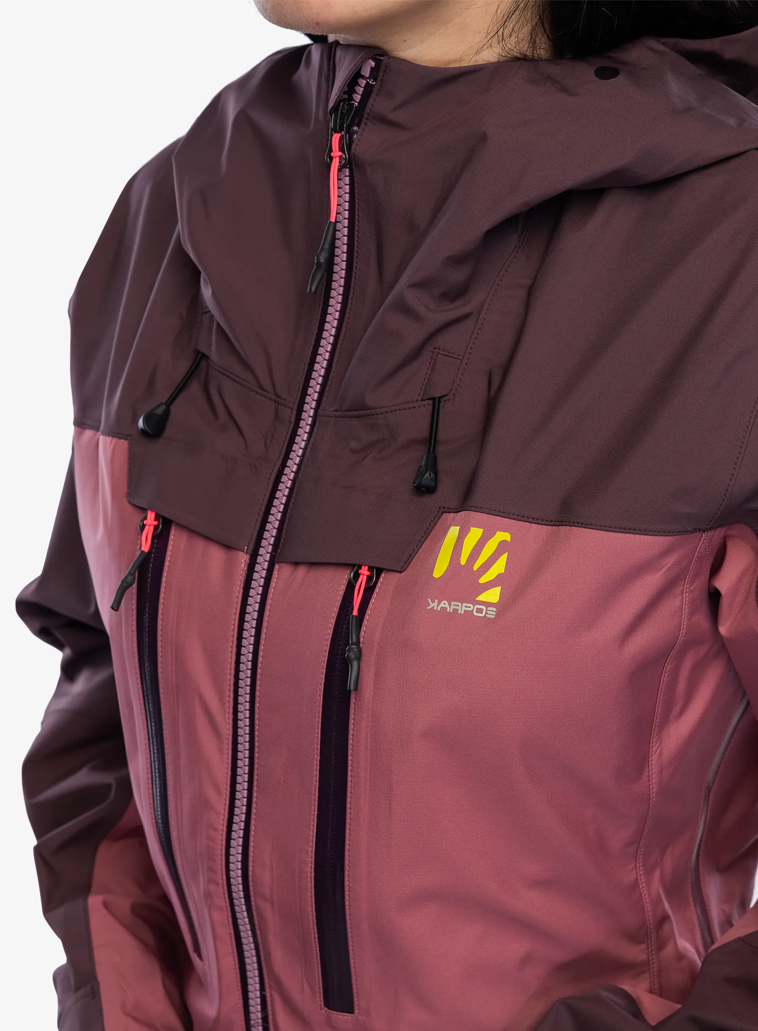 Damska bunda na skialpy Karpos Midi Shell Jacket - deco rose/huckleberry